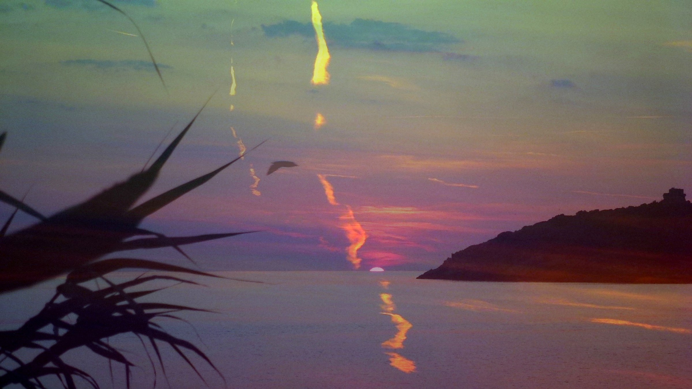 A sunset in the month of May on the Tyrrhenian