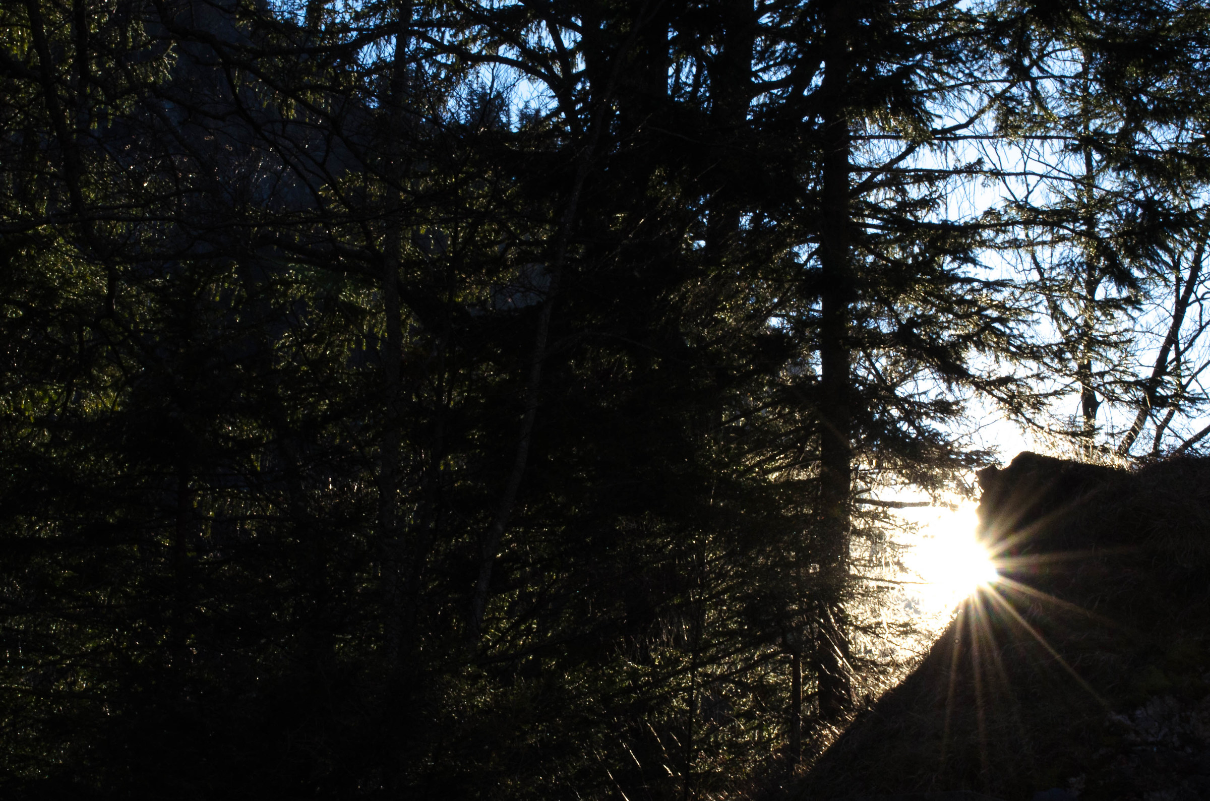 Sunset at the end of December