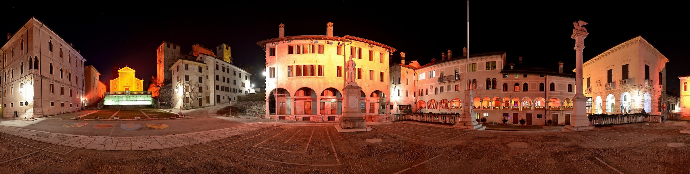 Christmas lights in the square