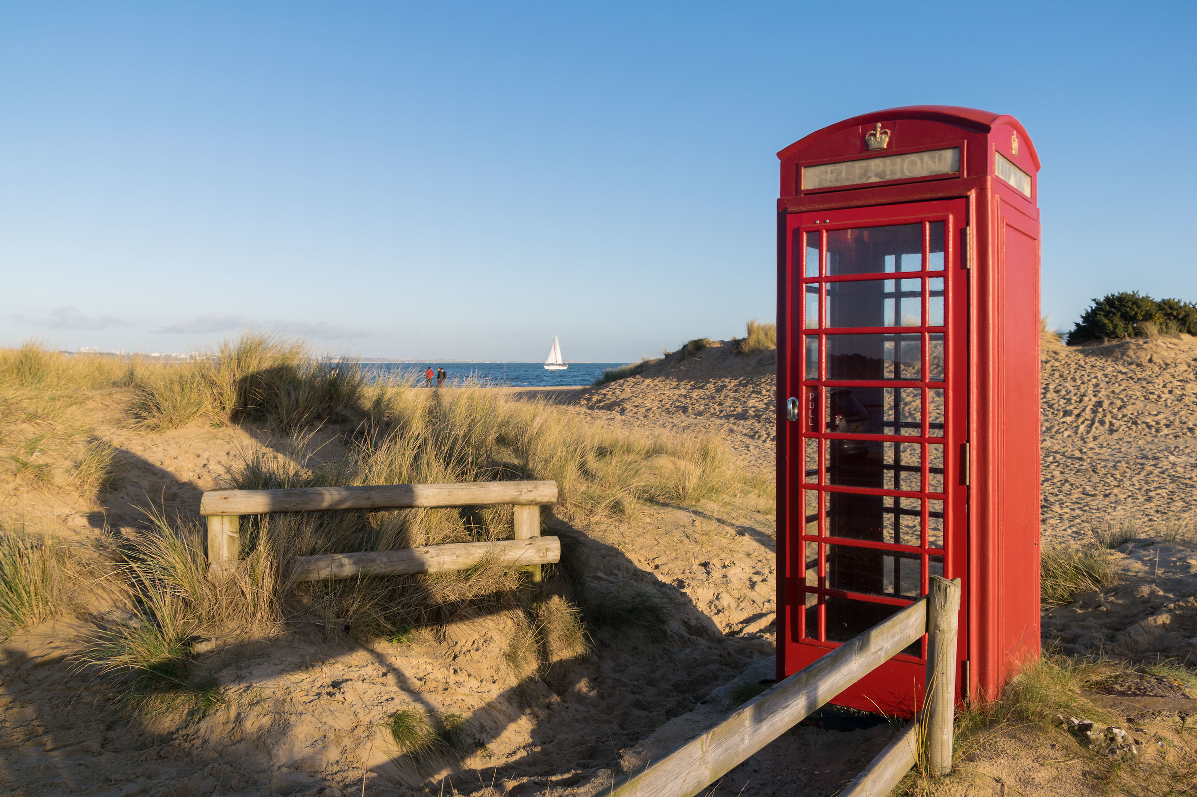 Phone Box On The Beach