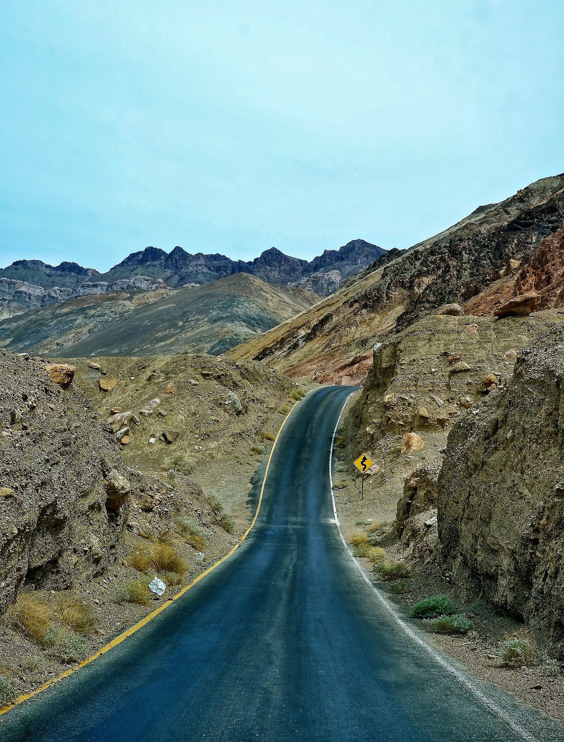 Route in the Death Valley