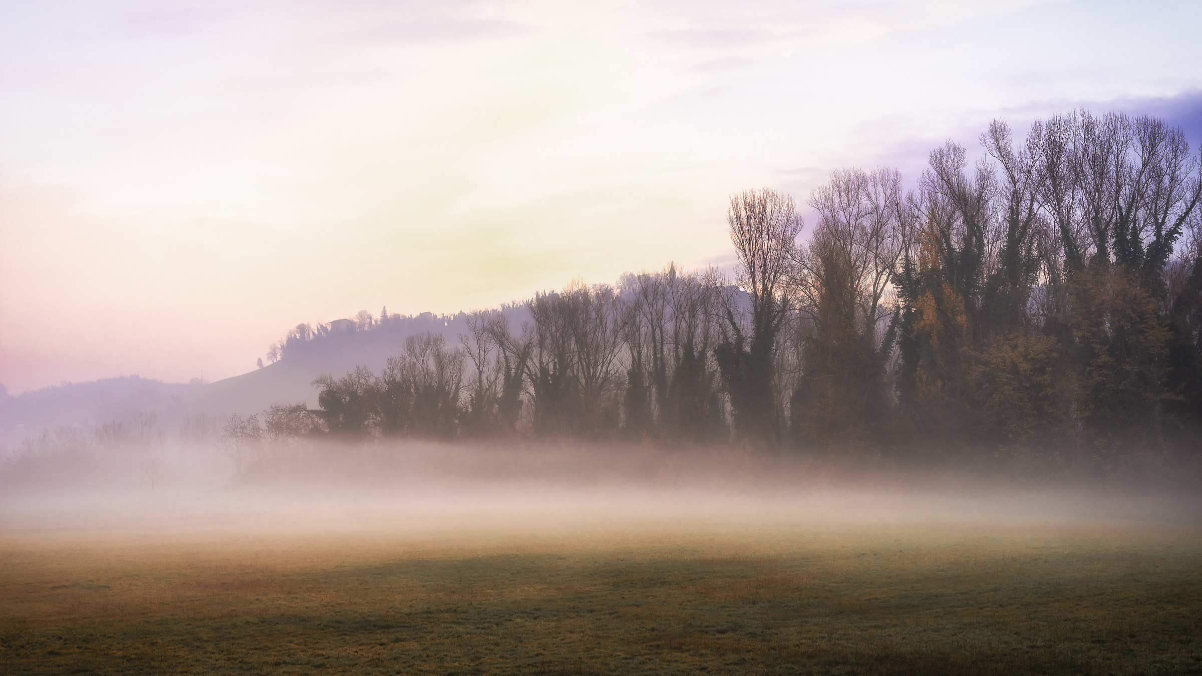 Mist on the hills around Bologna