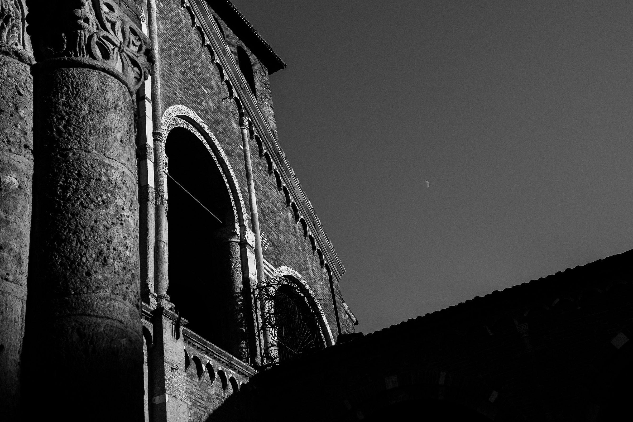 Sant'Ambrogio and the moon