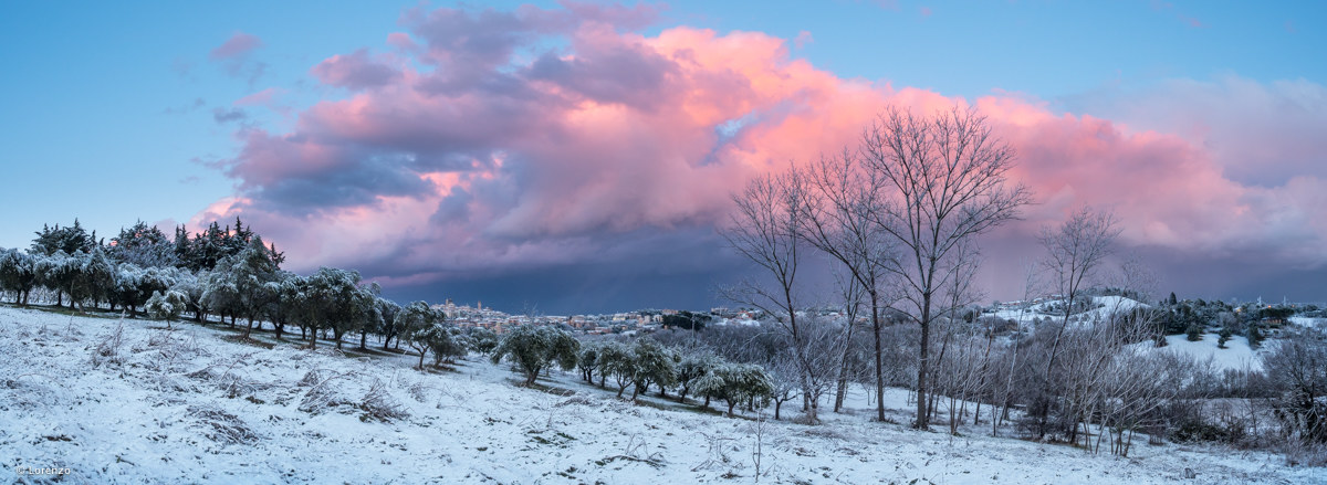 first snow in Macerata