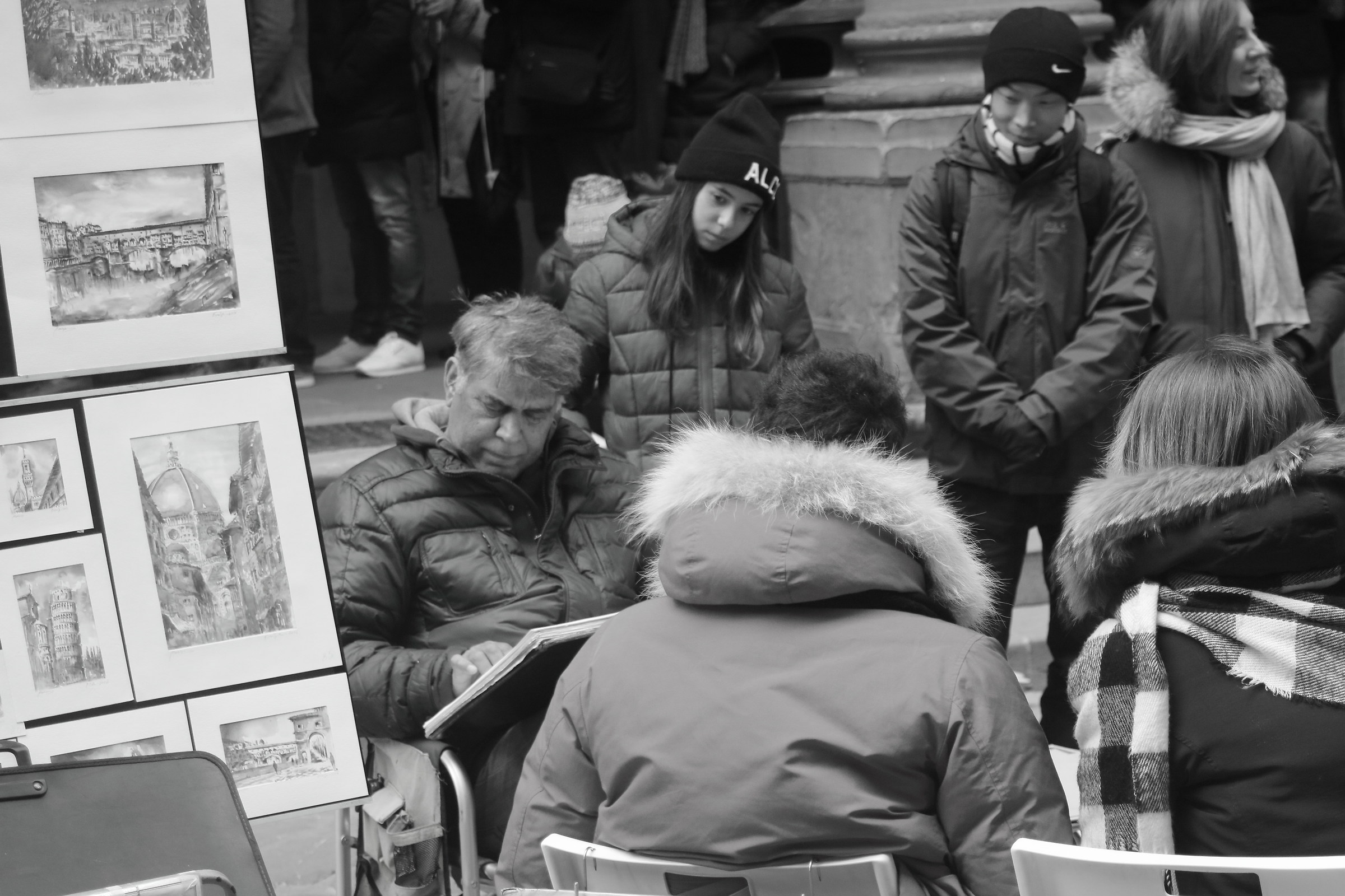 Portrait painter in Florence