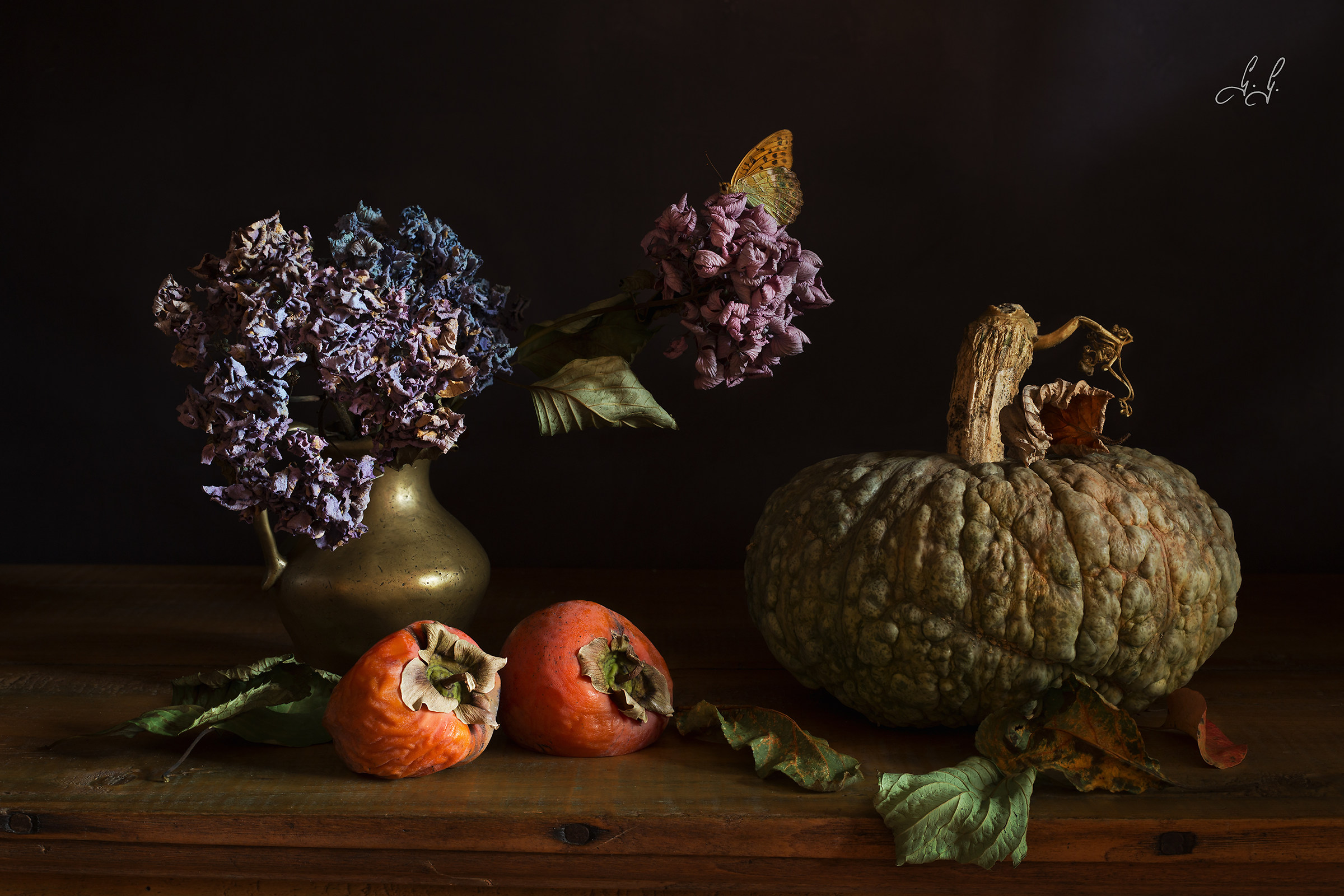 Pumpkin and persimmon