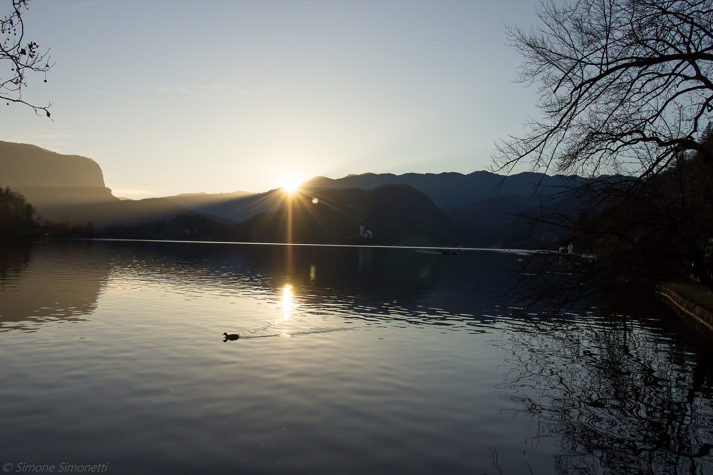 Sunset in Bled