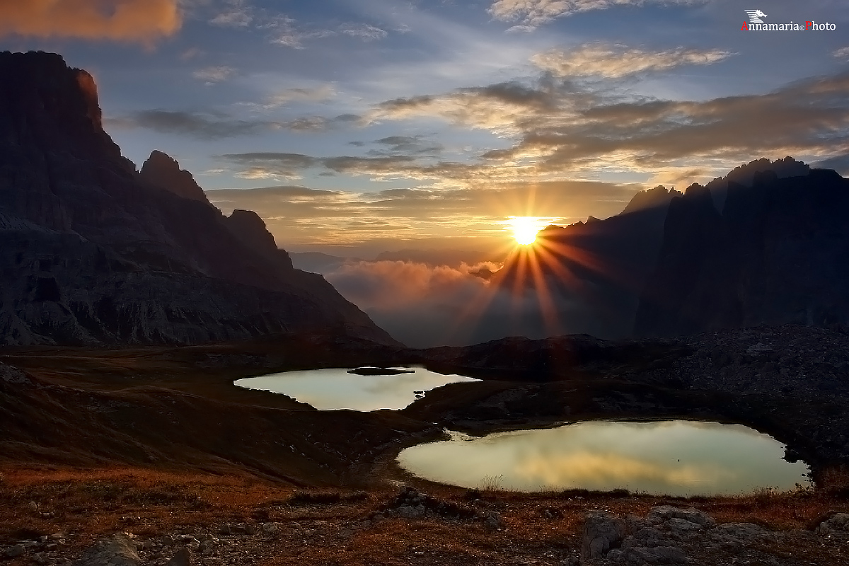 alba ai laghi delle tre cime