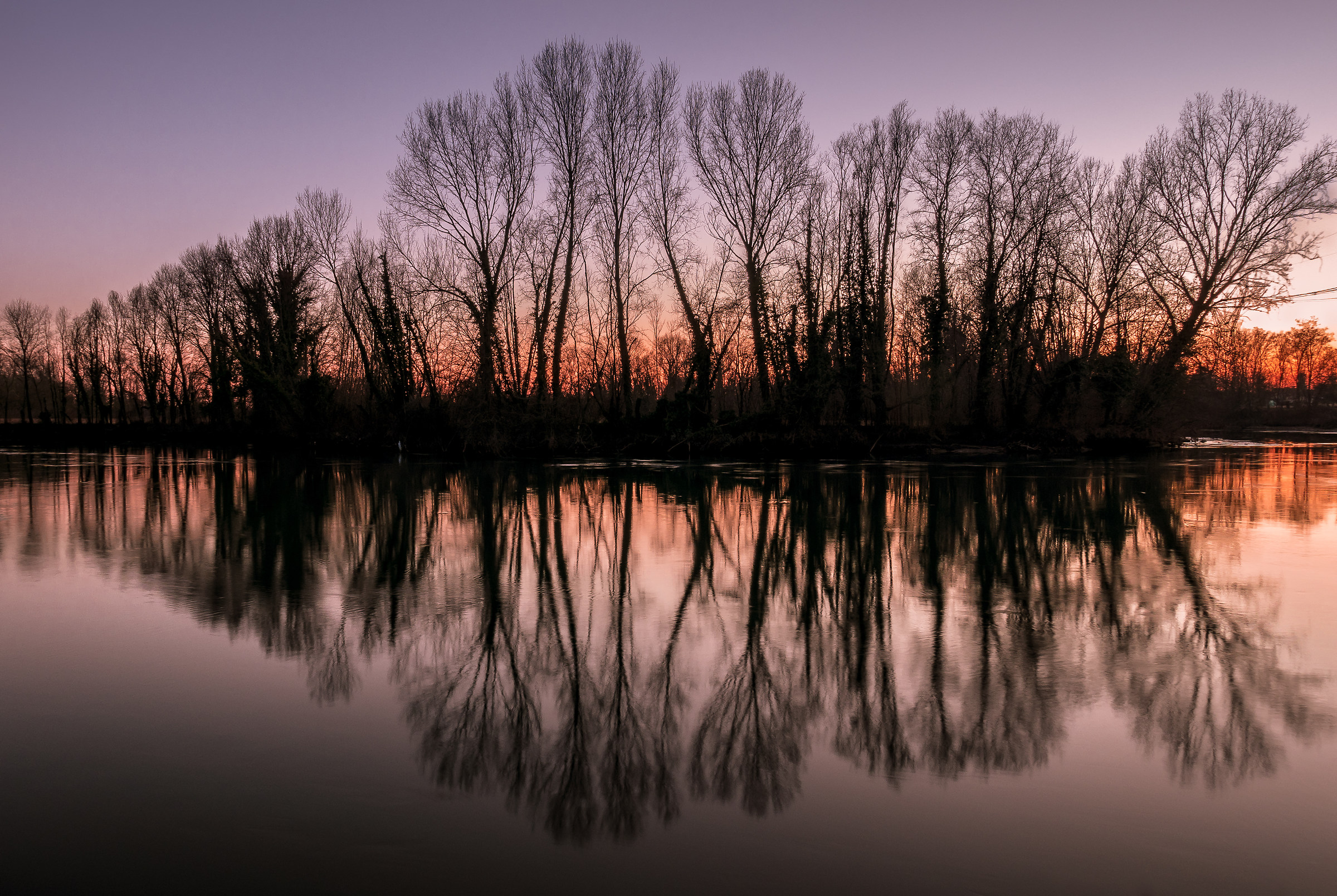 Sunset along the Sile