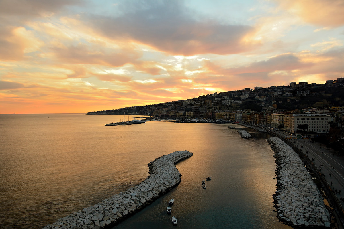 Mergellina and Posillipo at sunset - Napoli 20161231
