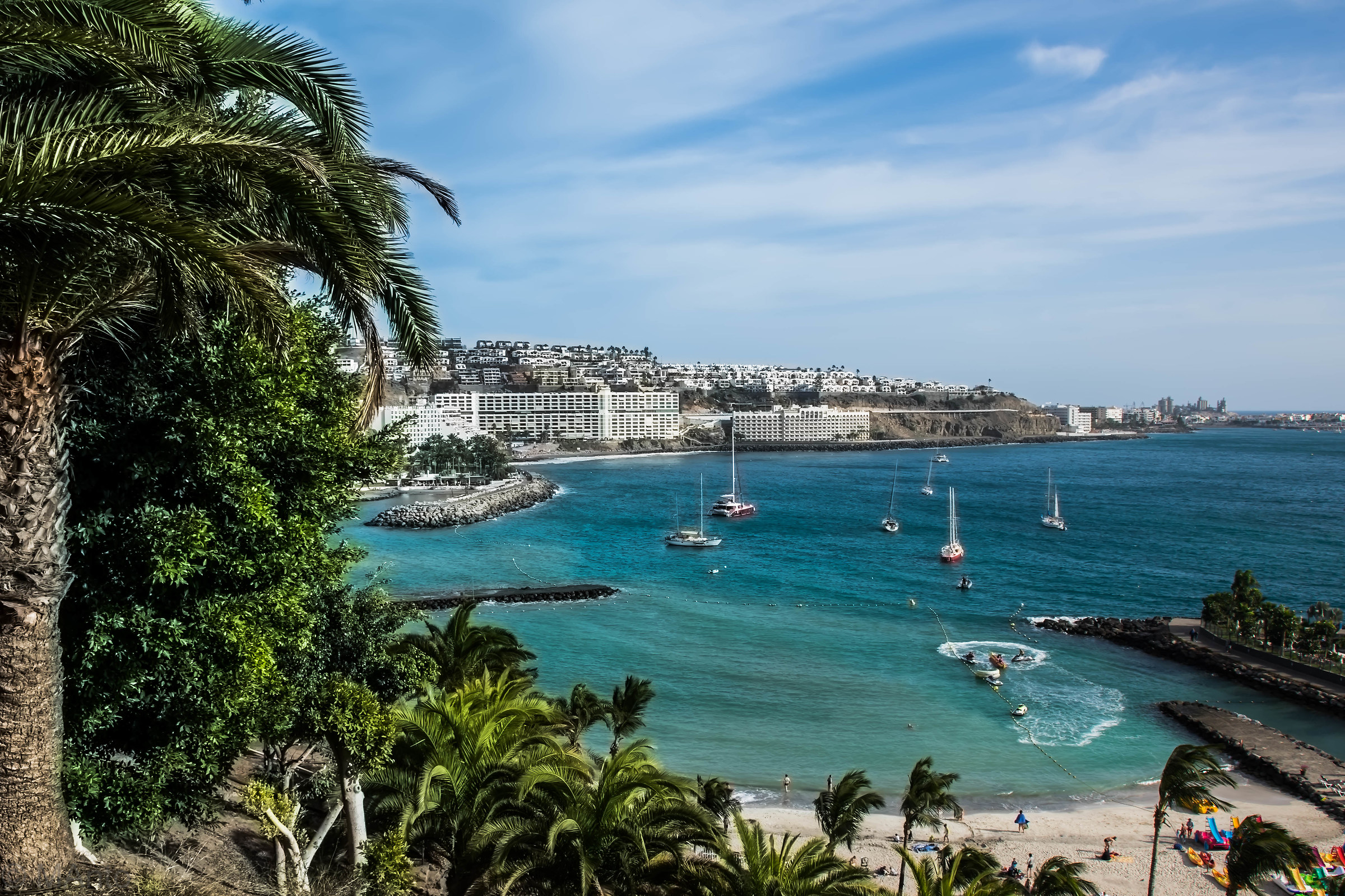 Anfi la spiaggia dall'alto