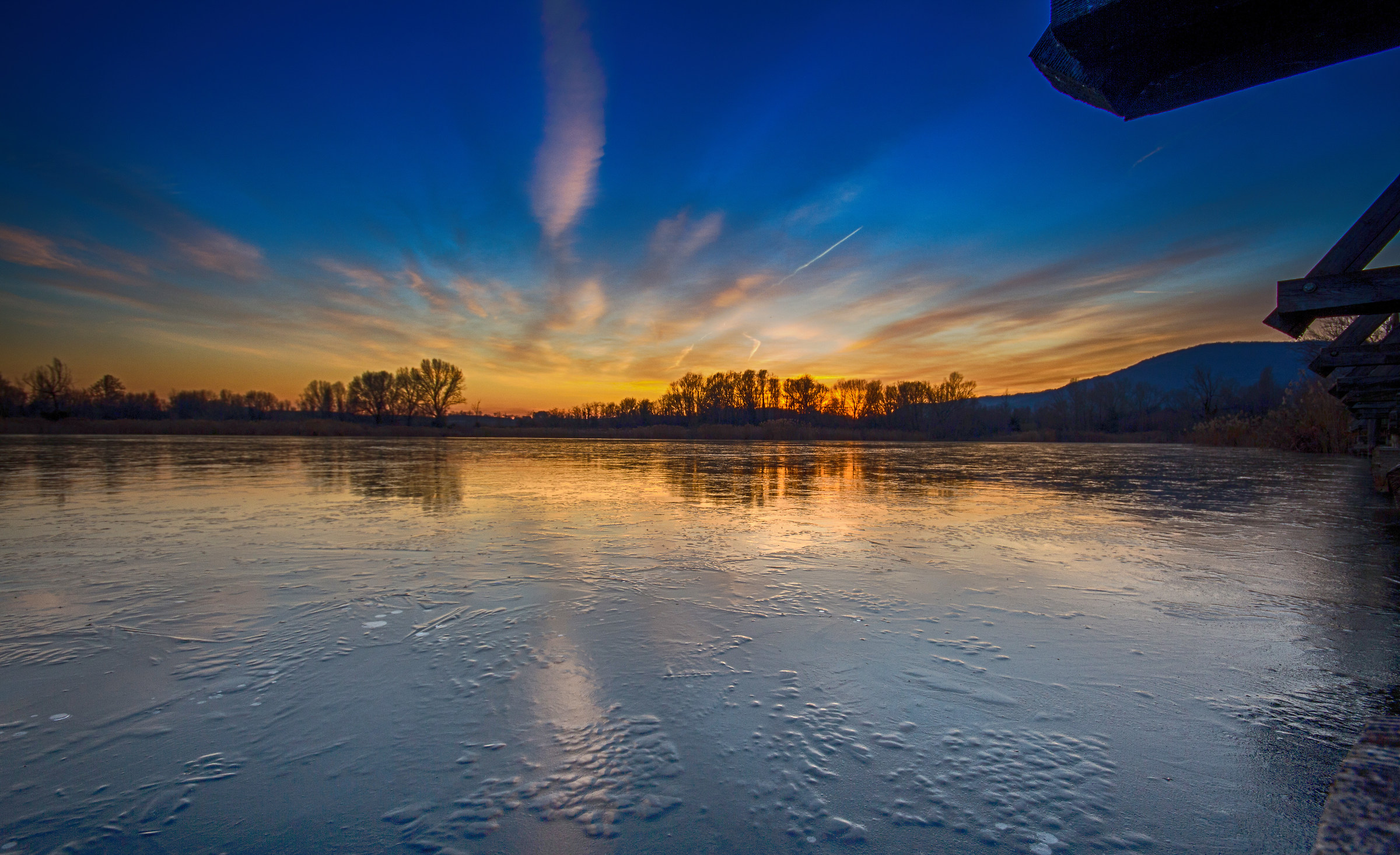 Peatlands evening frost