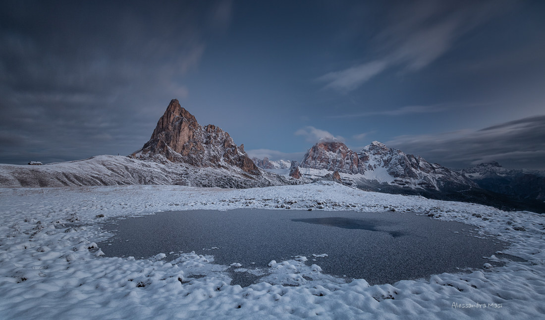 First snow at Passo Giau
