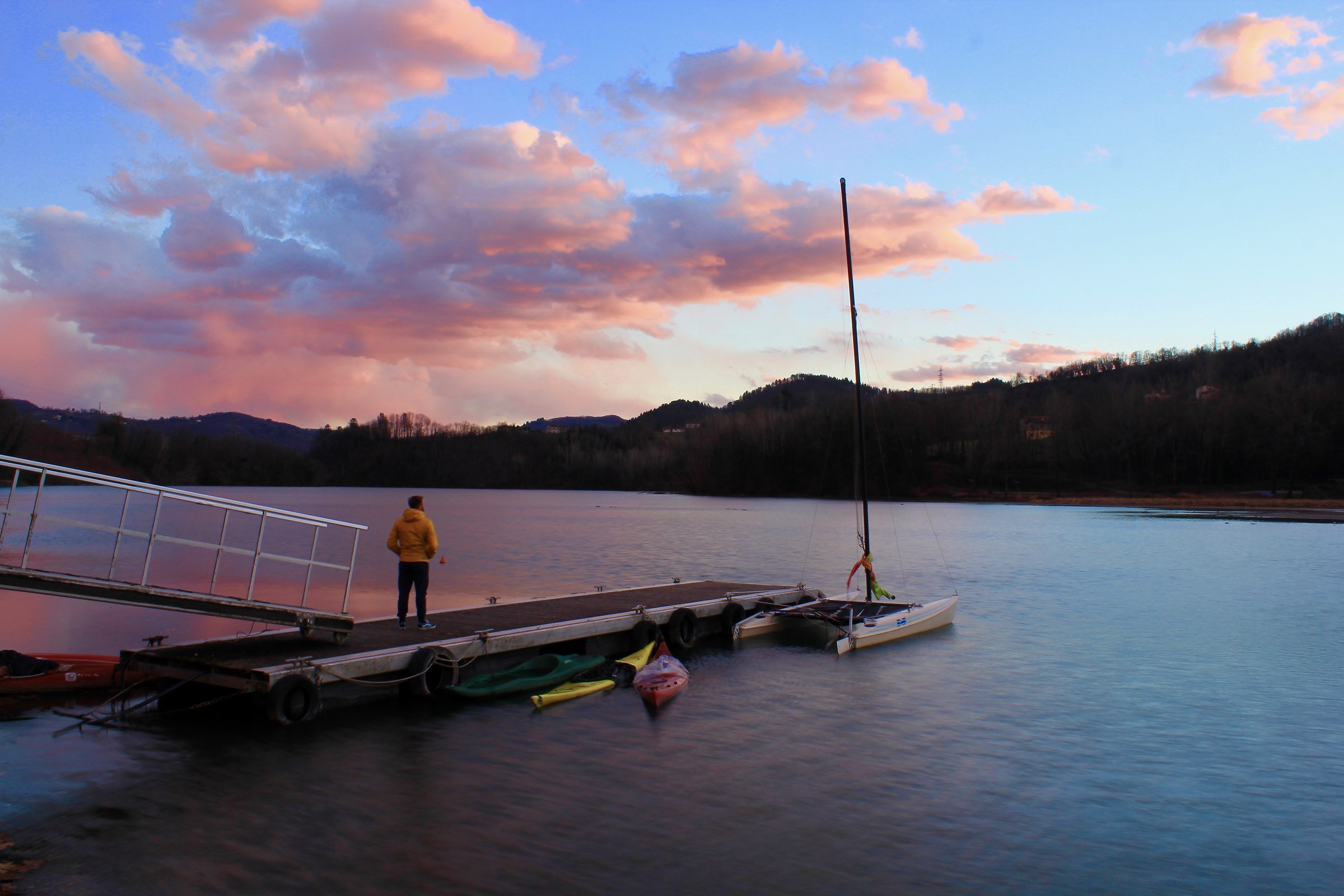 Last sunset of my 29 years . Pontecosi Lake . Tuscany