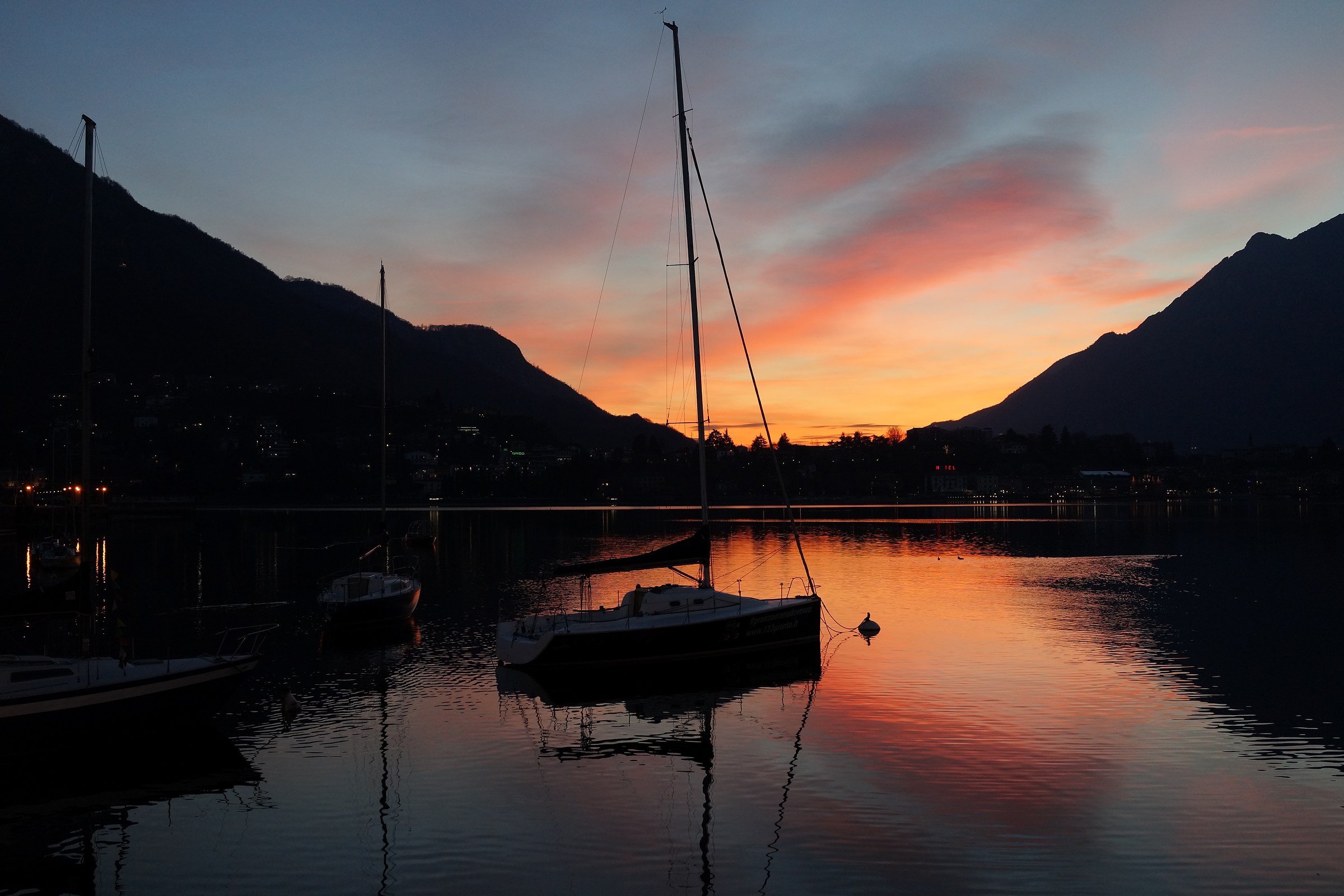 sunset Lecco