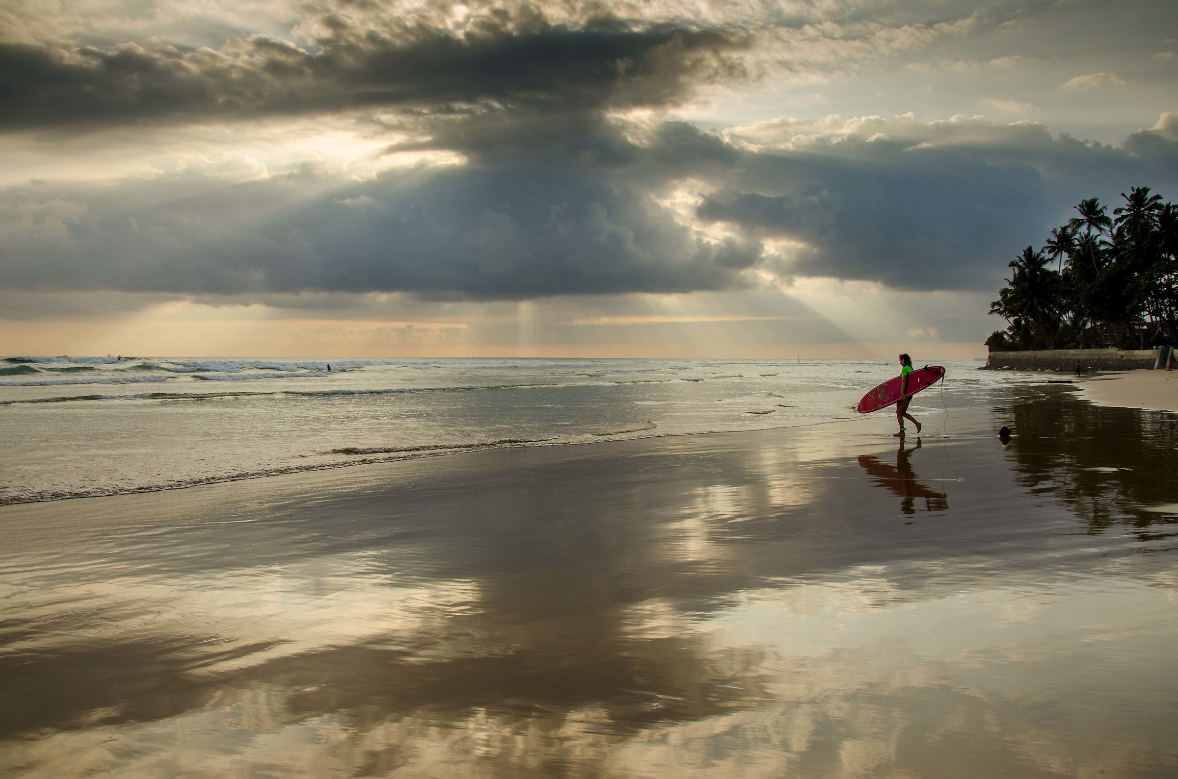 La Surfista al tramonto
