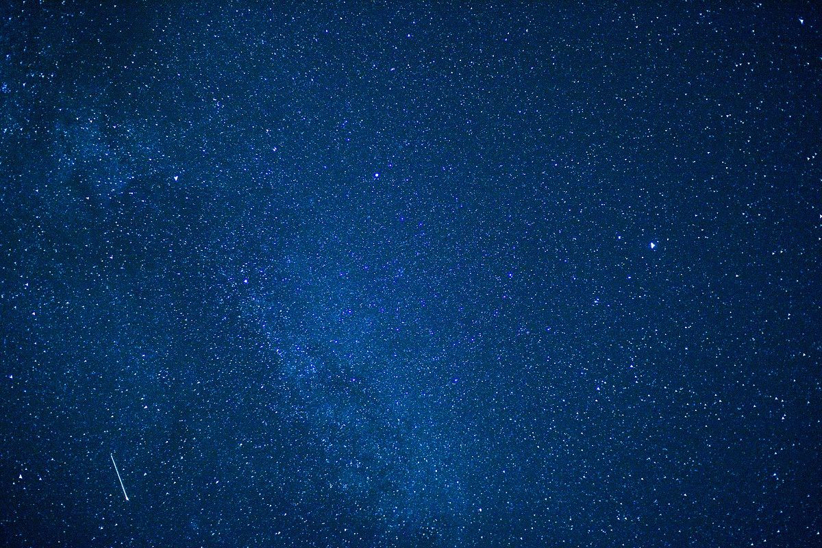 Milky Way with shooting star