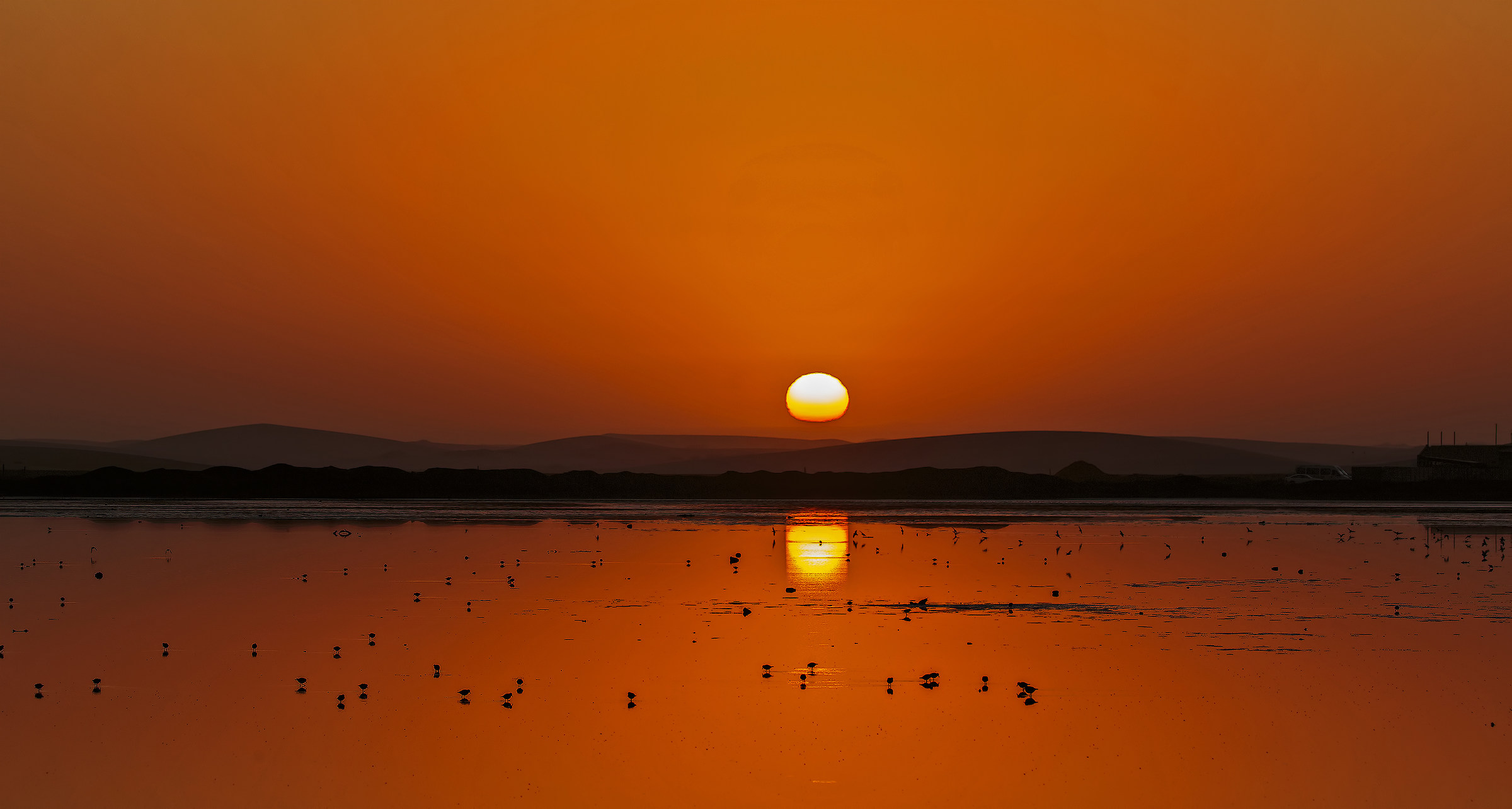 Sunset over the lagoon