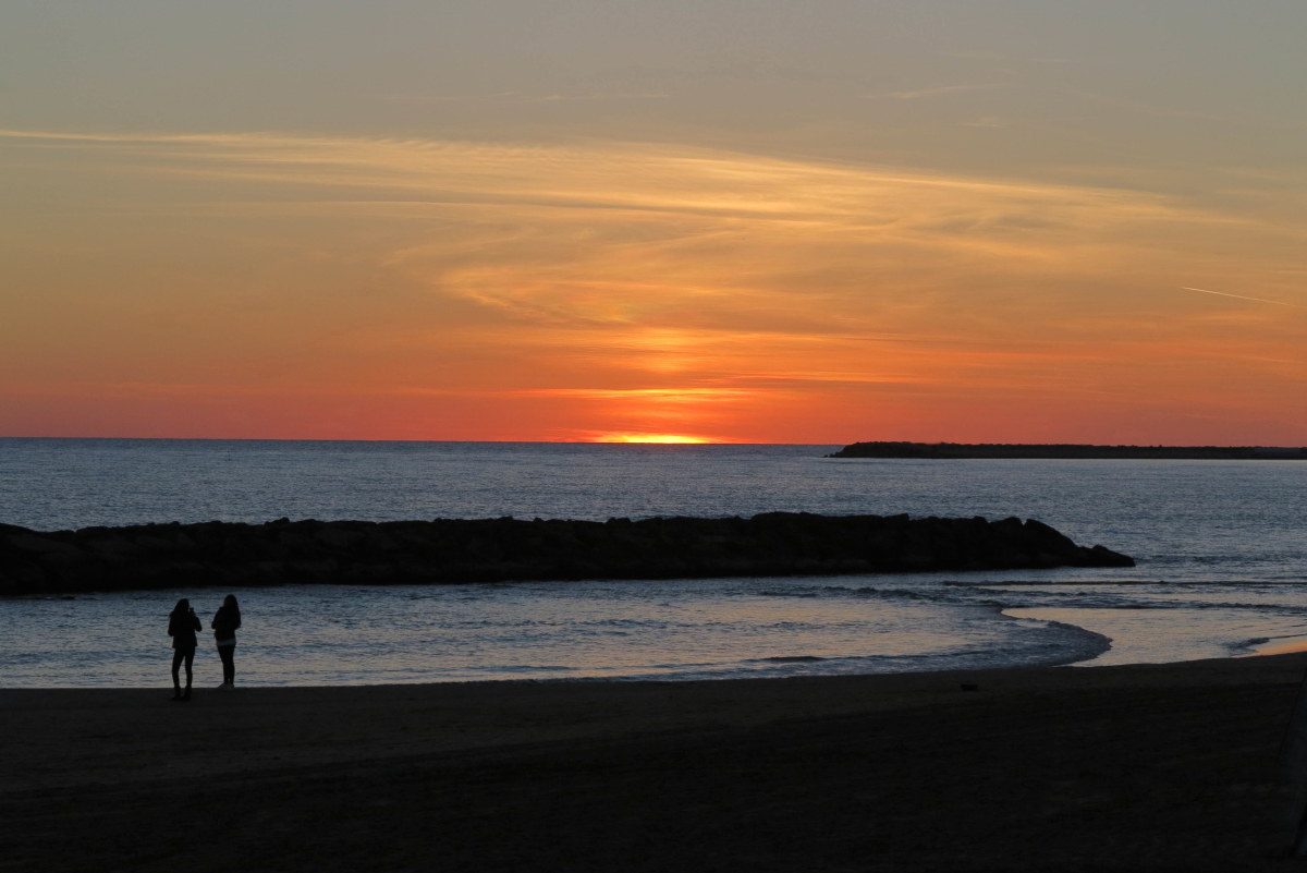 On the beach at tramonrto