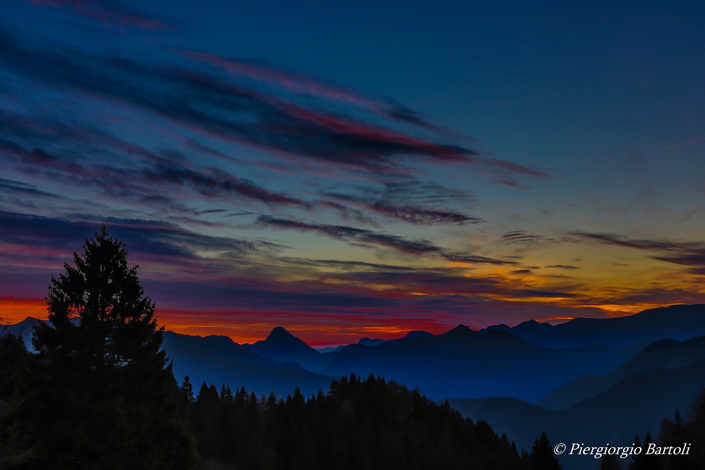 tramonto in Val di Ledro