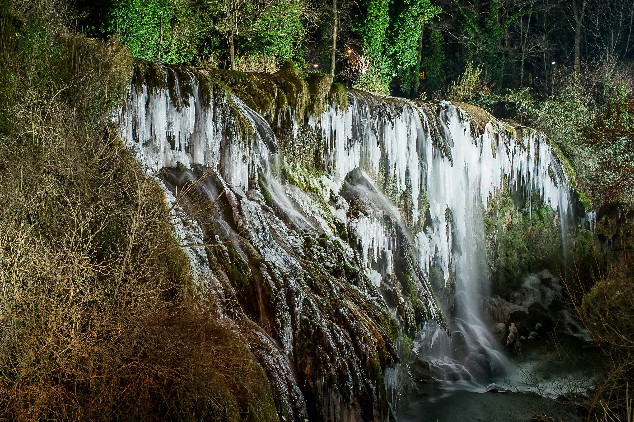 The frozen waterfall