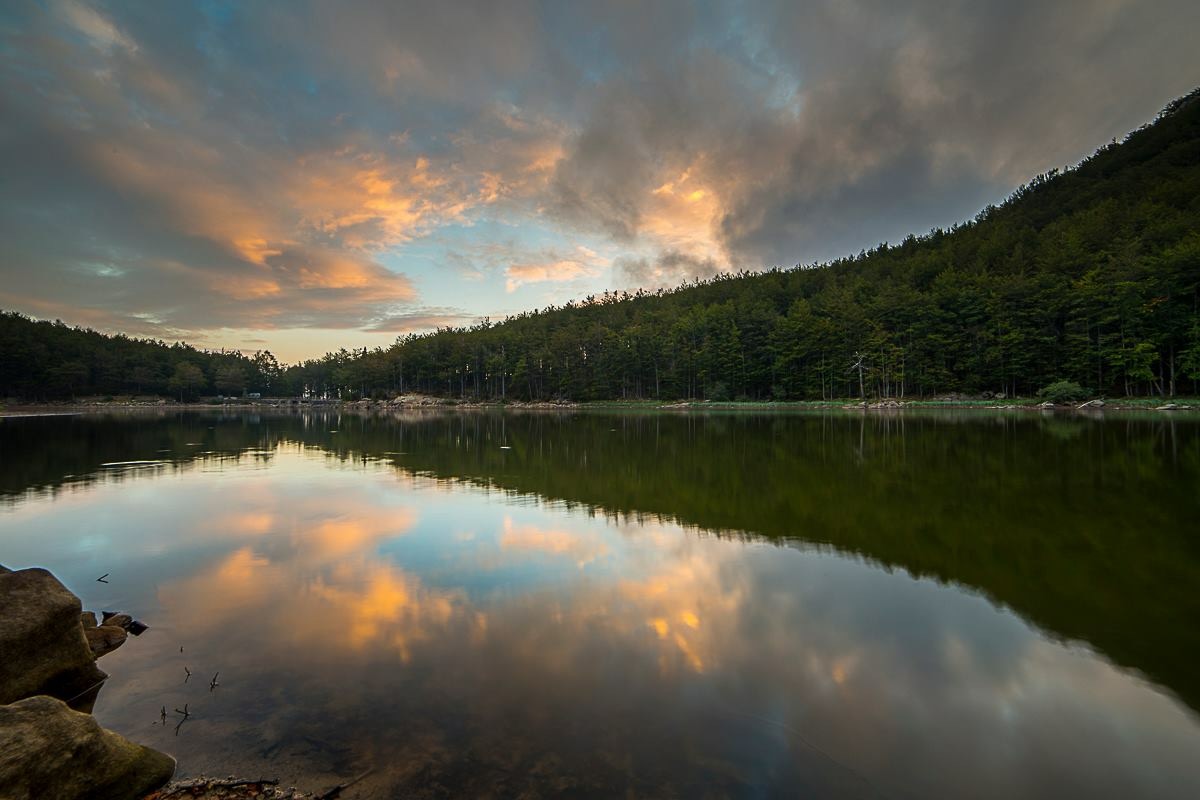 The reflection of sunrise
