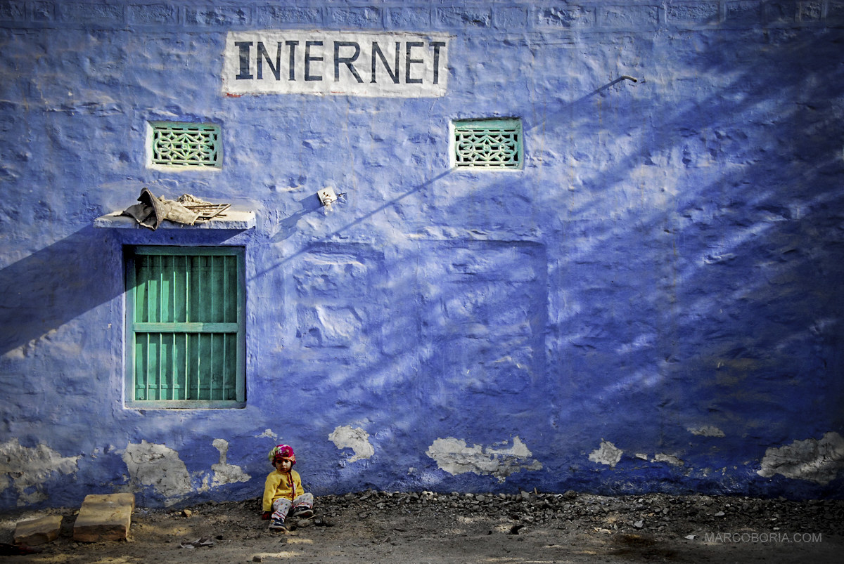 technological contrasts - Rajasthan in 1990