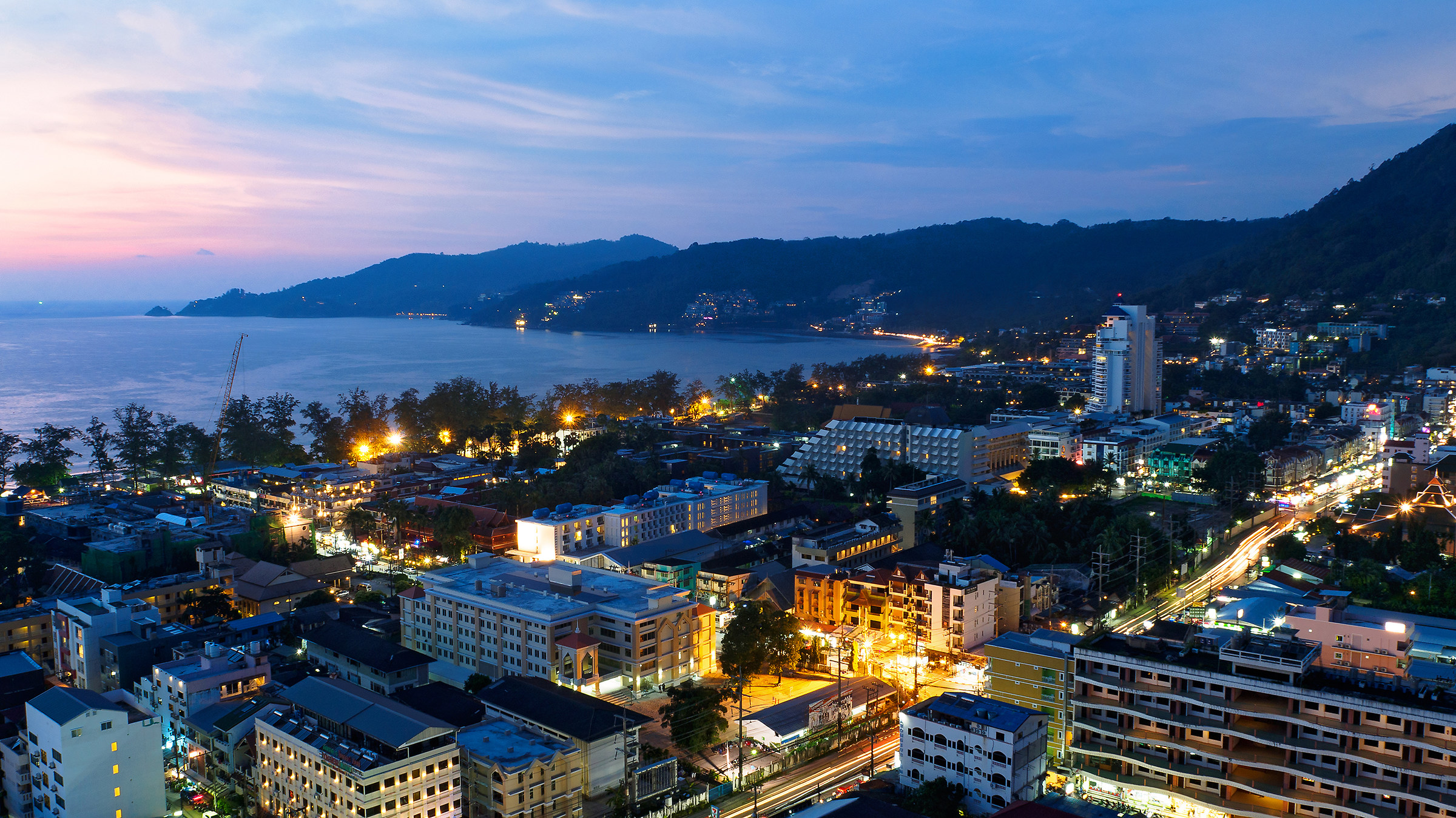 Veduta di Patong, Phuket, Thailandia