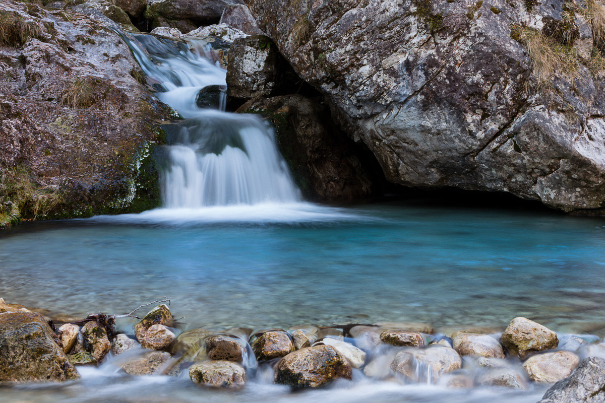 Val Vertova between pools and waterfalls ...