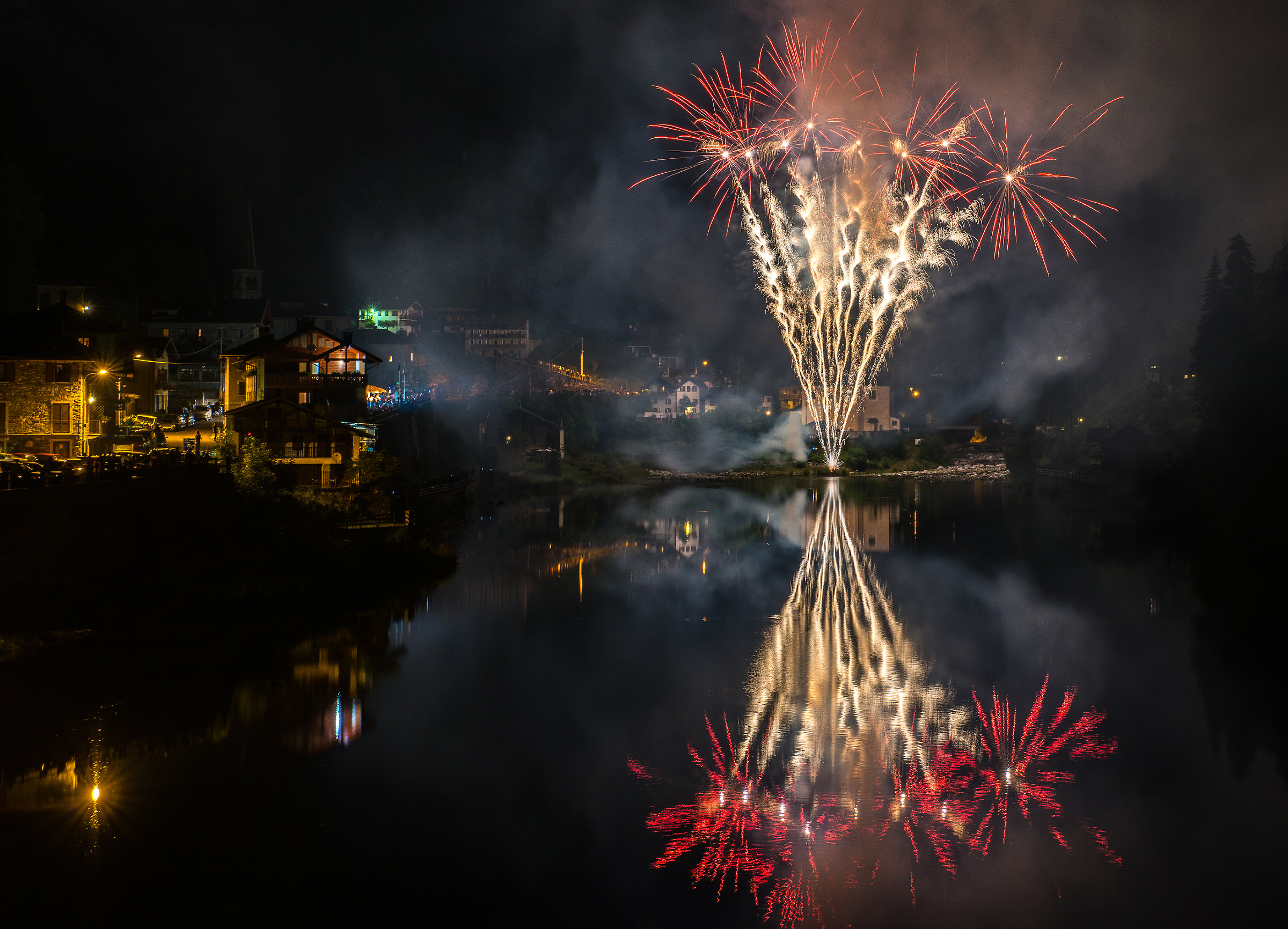 reflected in the pond of Rimasco