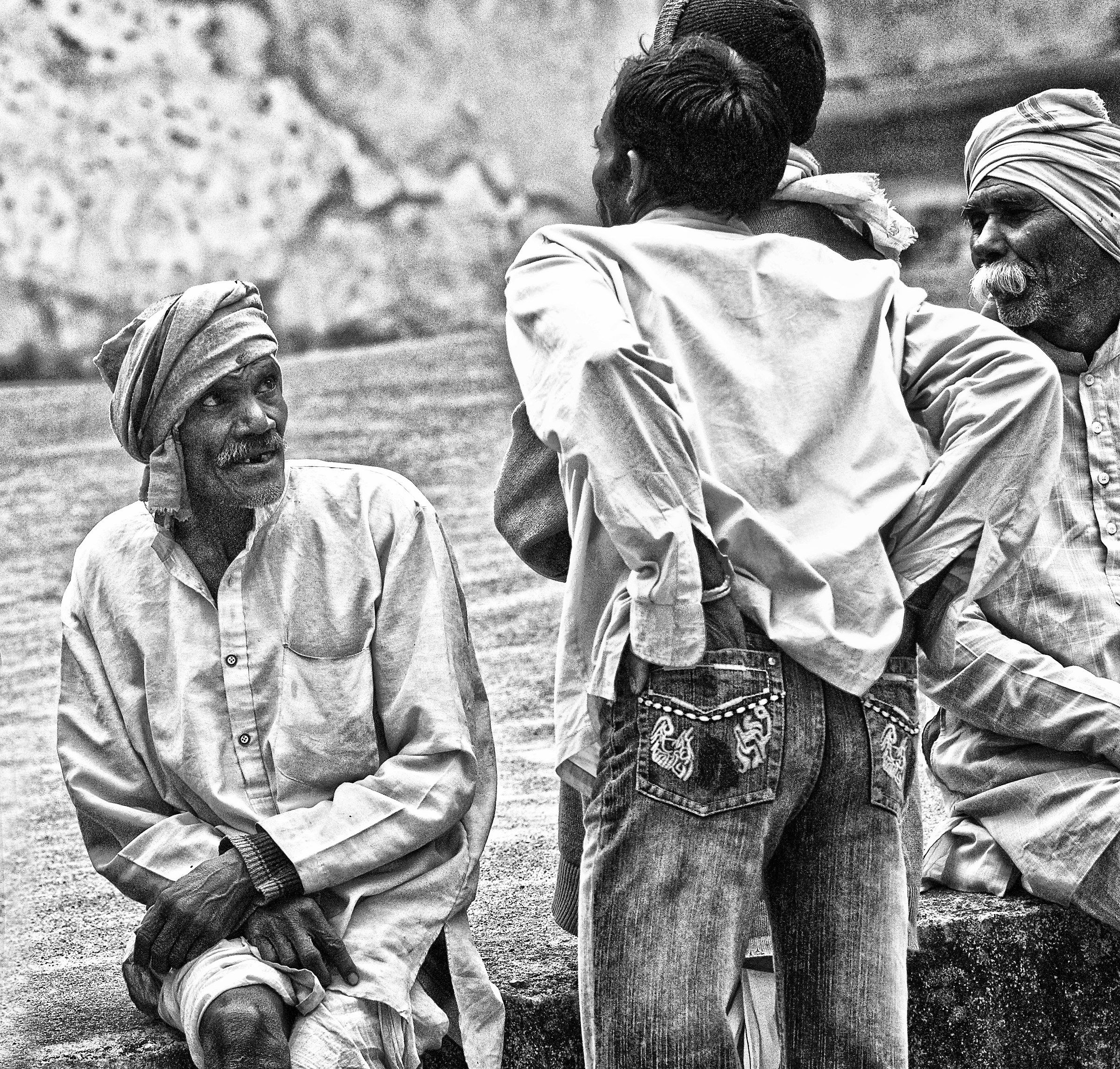 A chat on the street