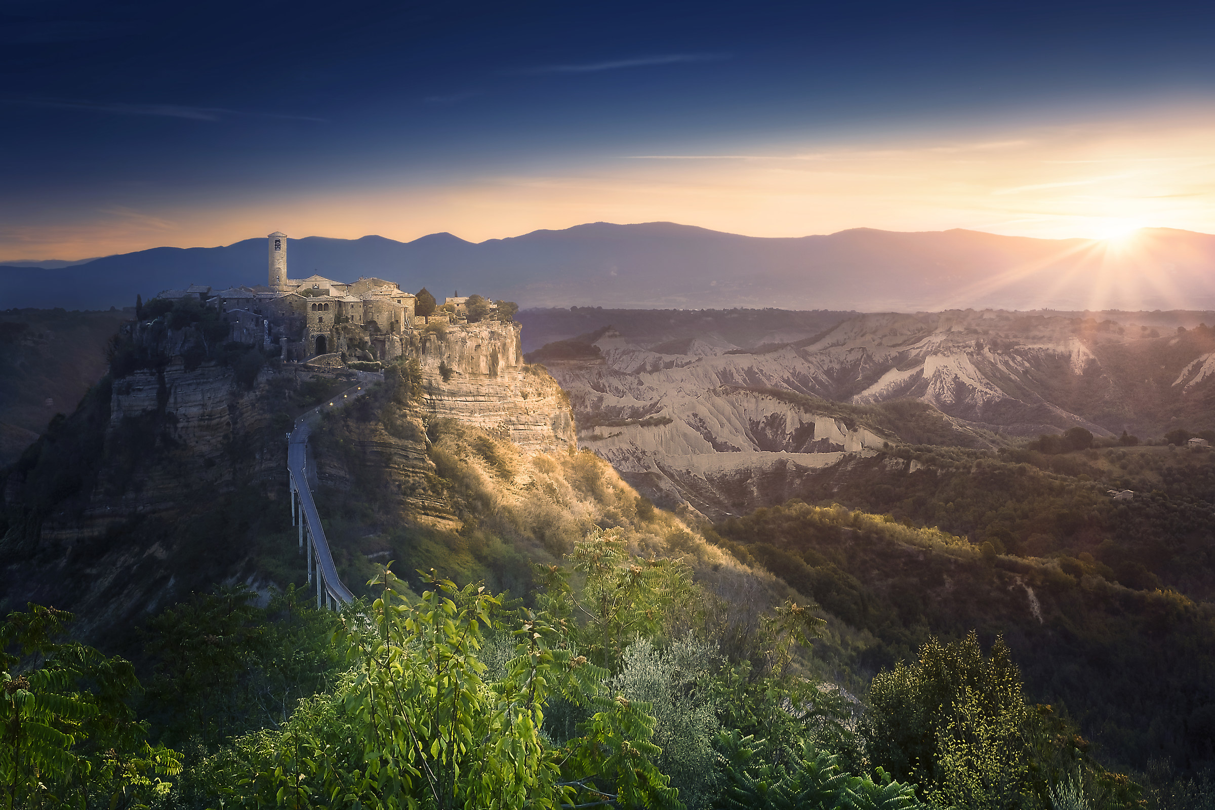 A 'sunrise at Civita di Bagnoregio.