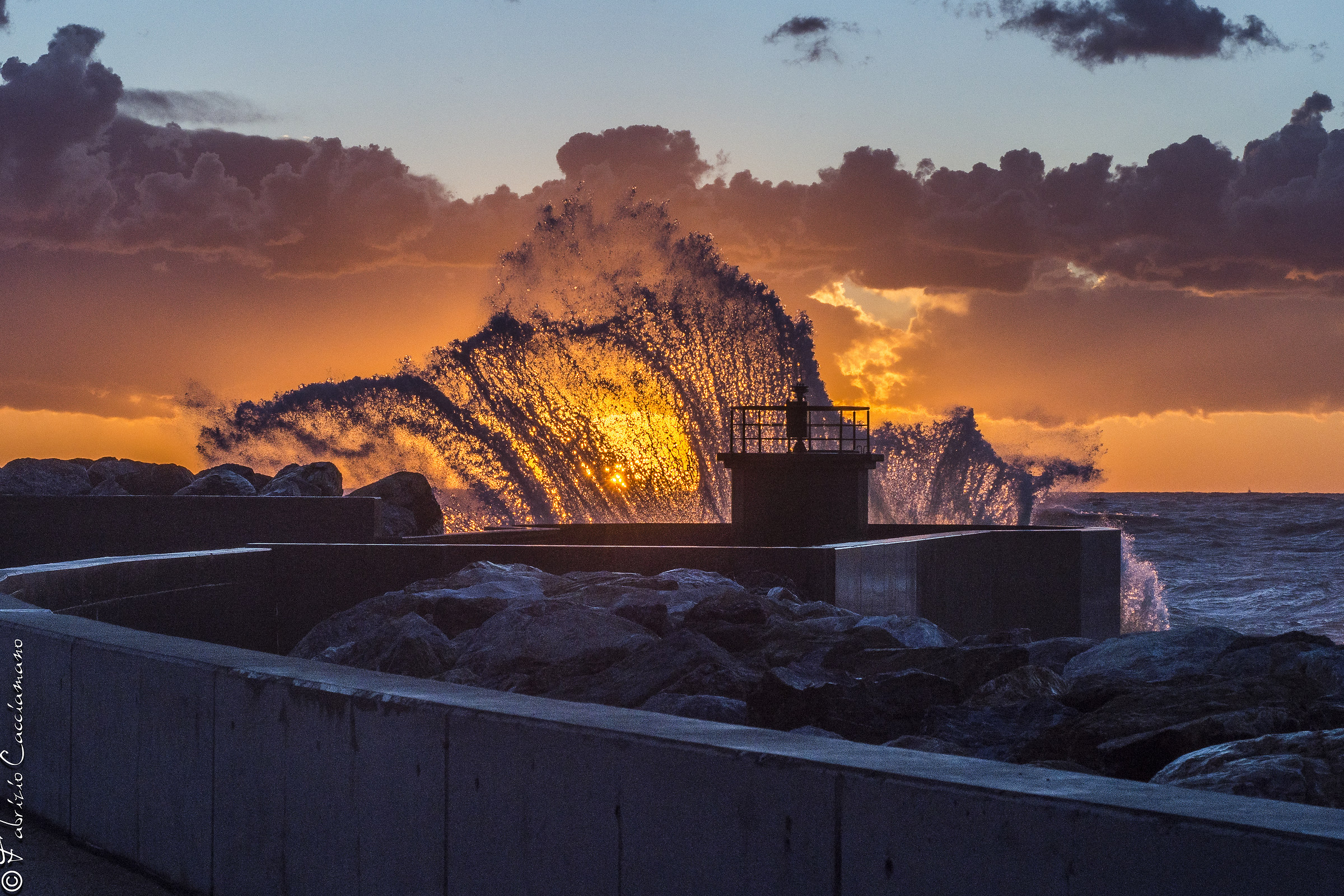 Waves against the sun