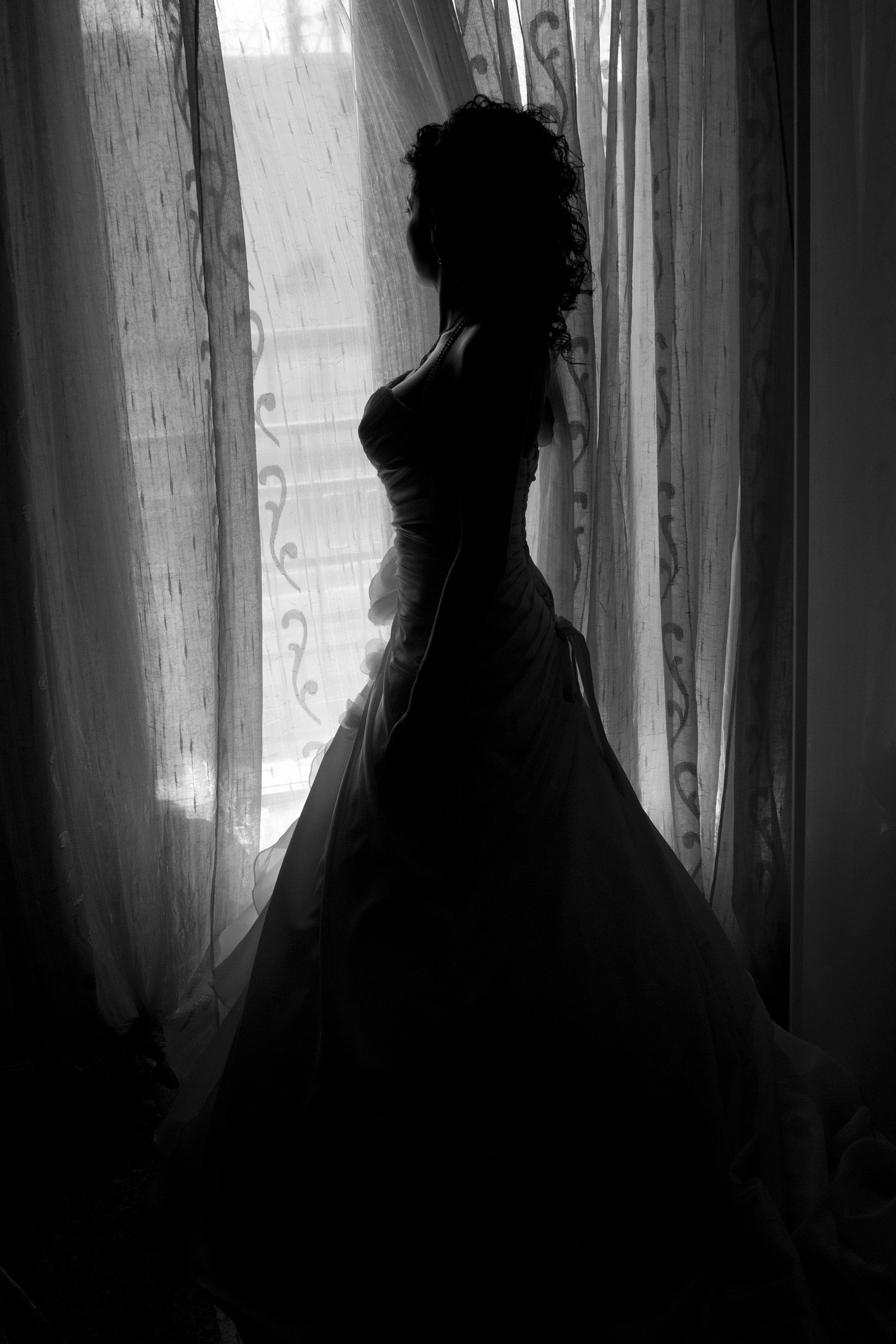 looking out the window