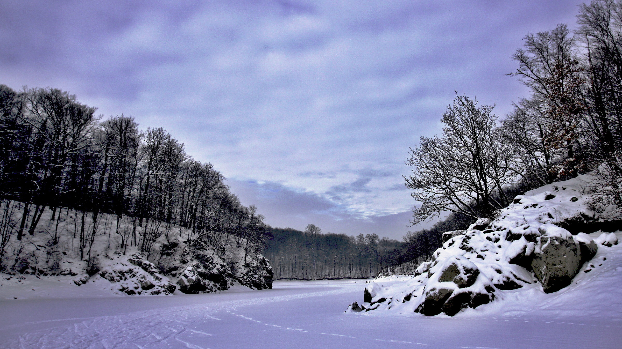 Winter on Brno dam