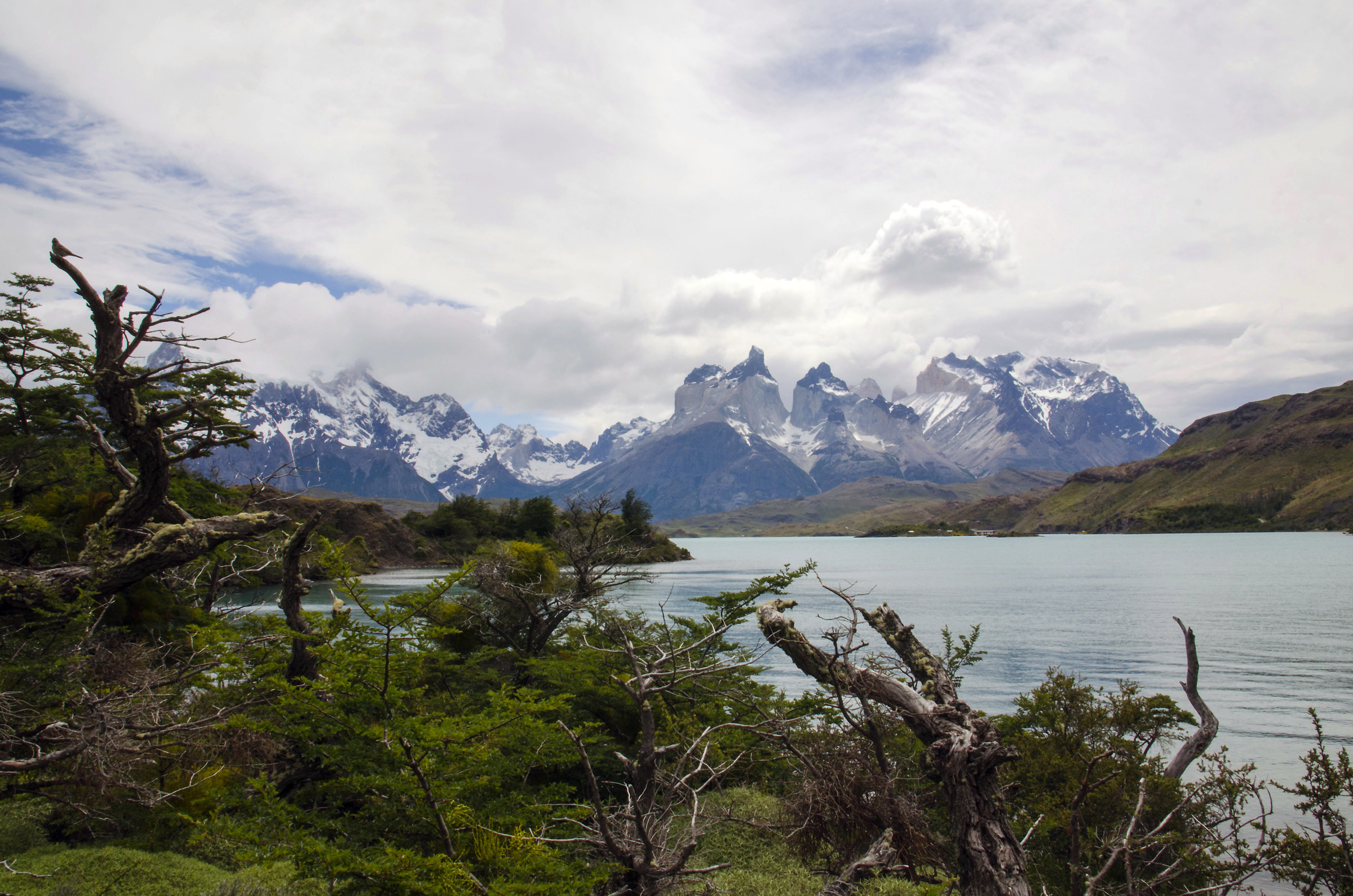 Horns of Paine from the edge of the lake