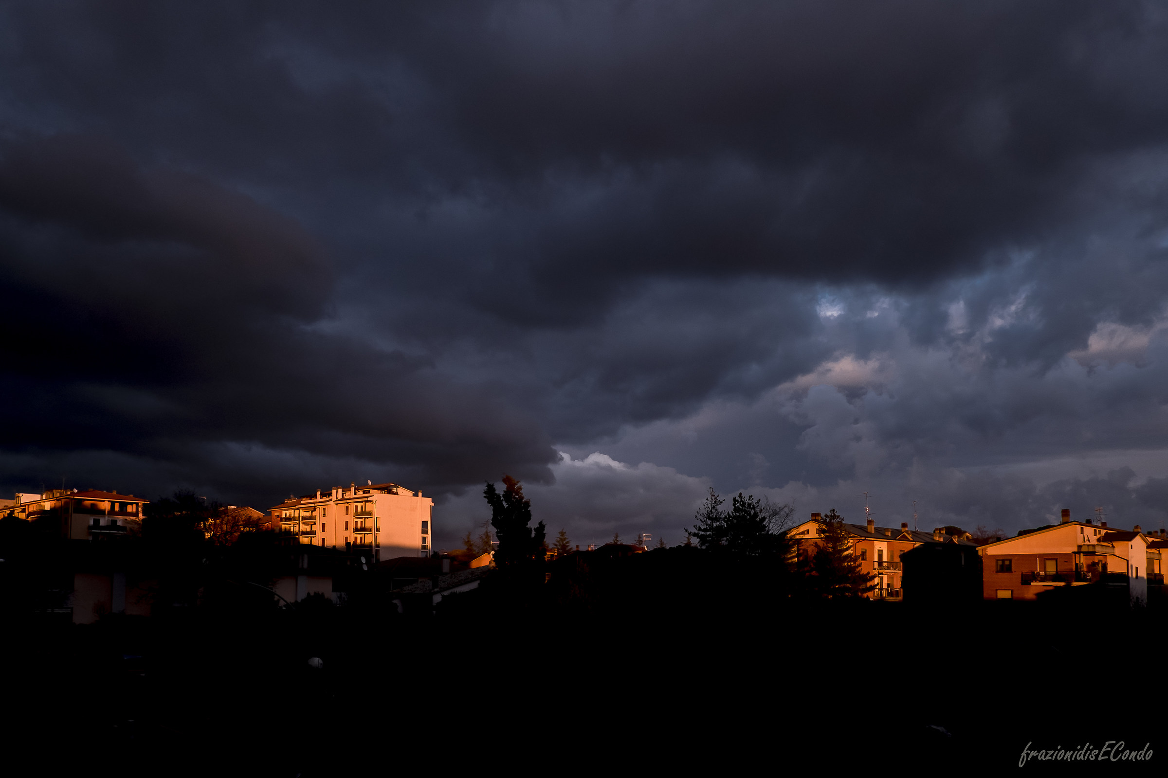 the opposite side of the sunset