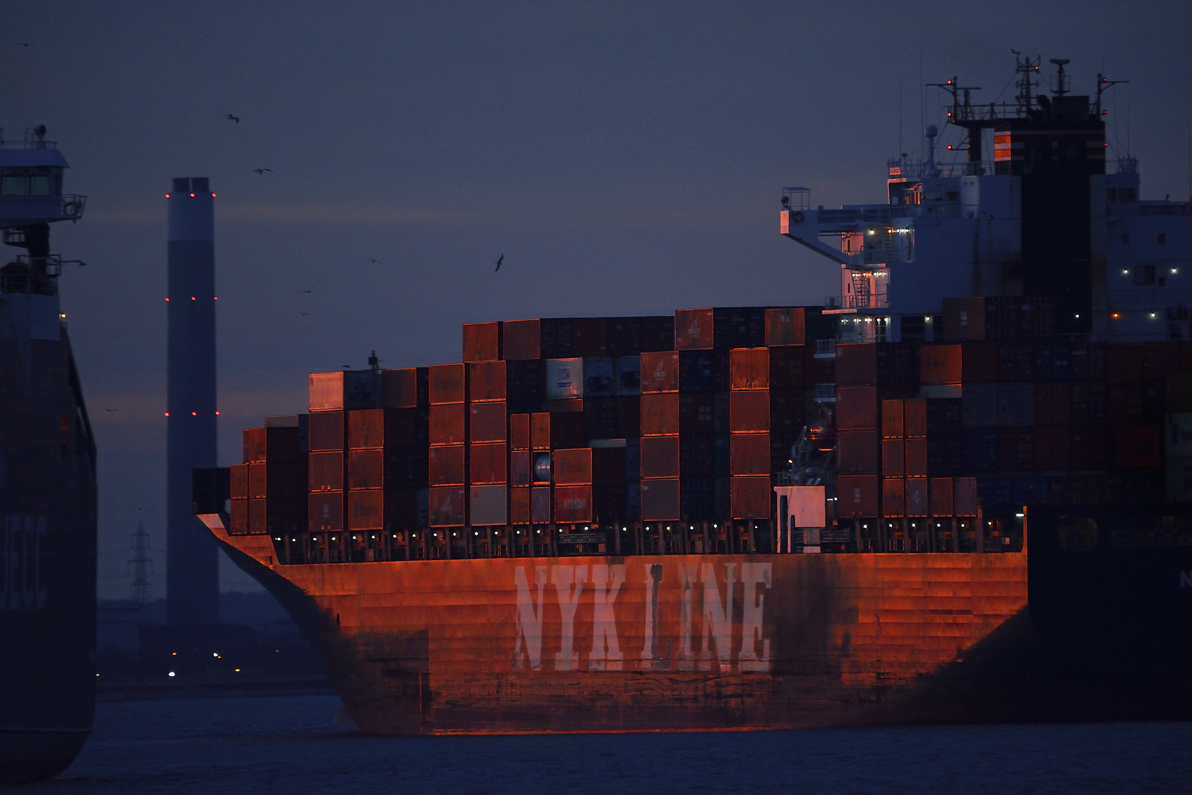 Containers back to China - Pre Sunrise Glow