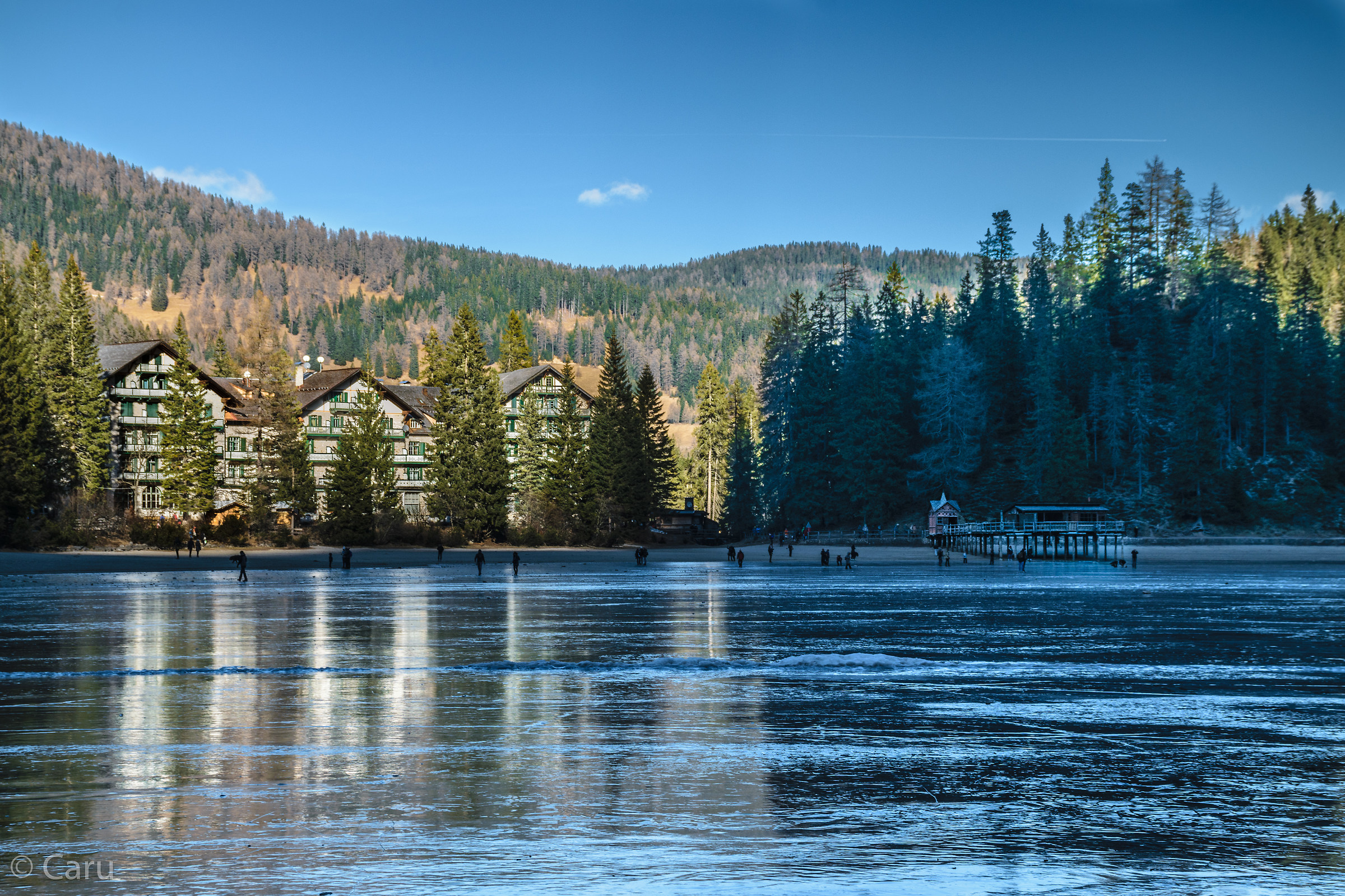 The frozen lake! ...
