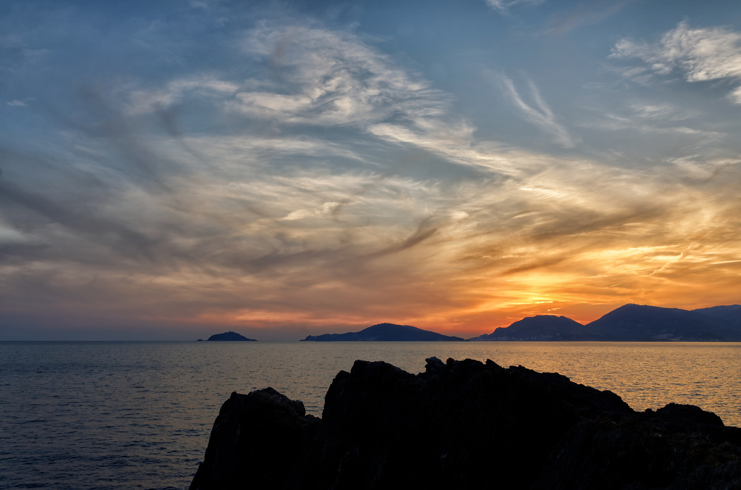 Tramonto sul Golfo dei Poeti