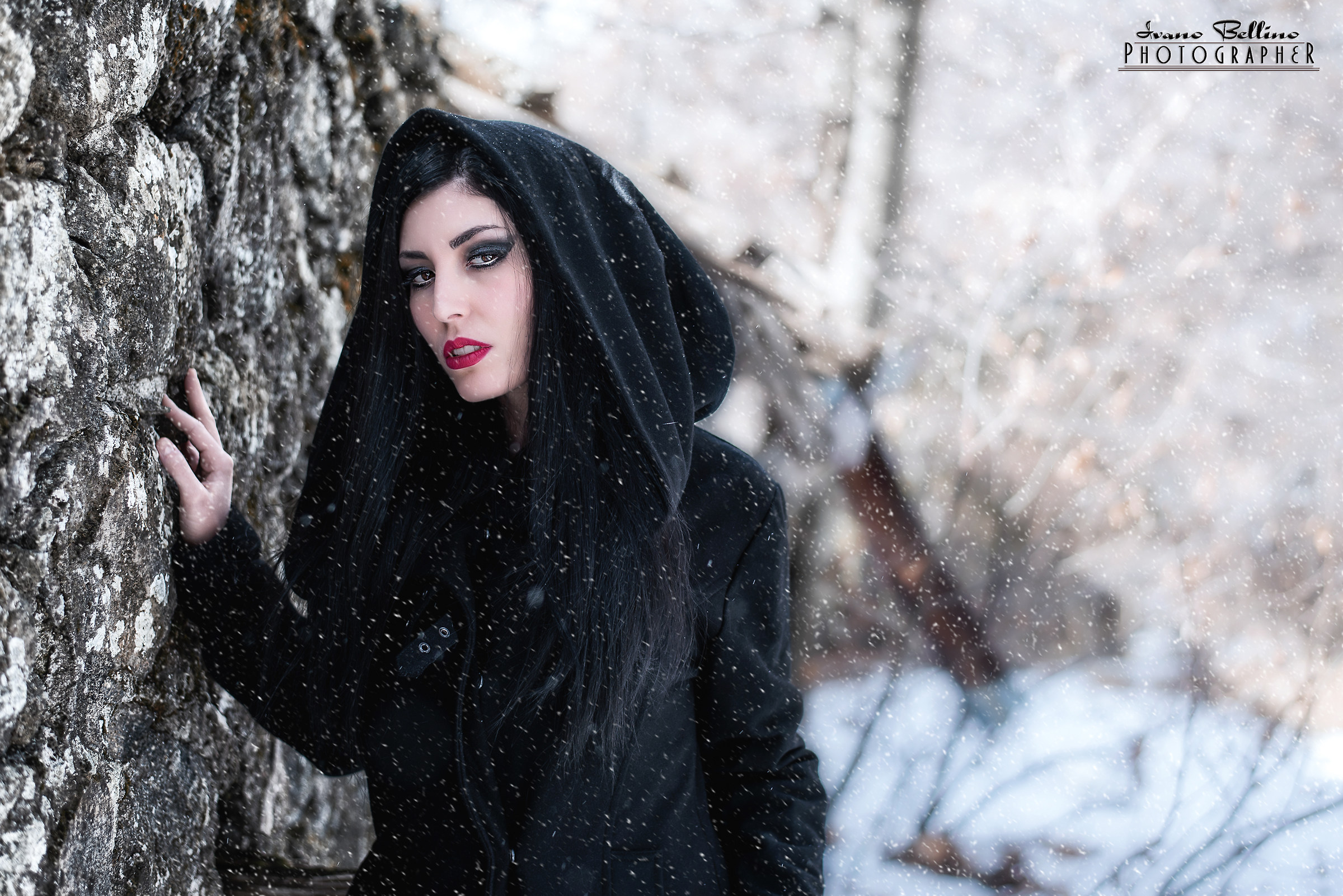 Goth in the snow