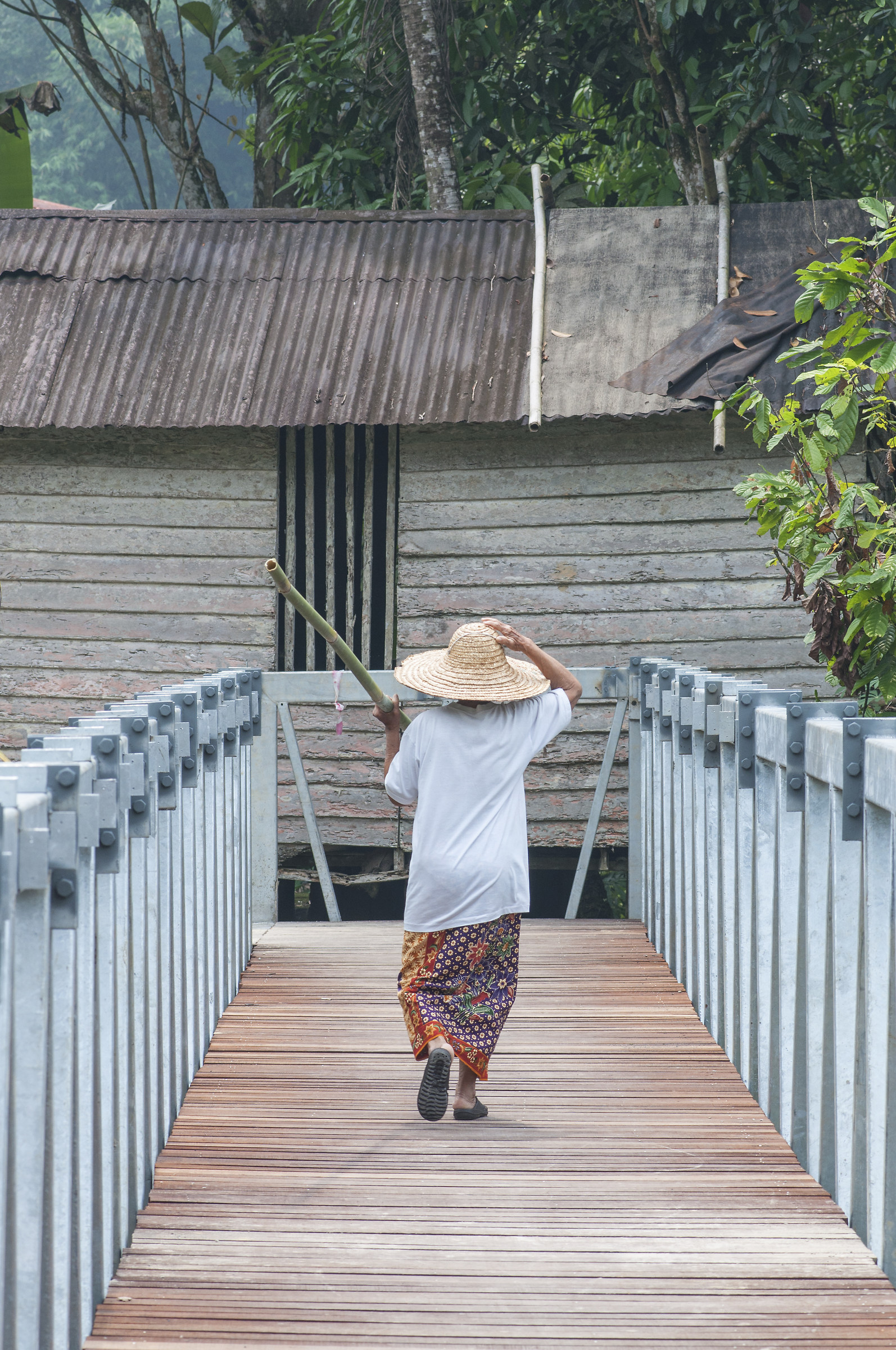 He comes home after work