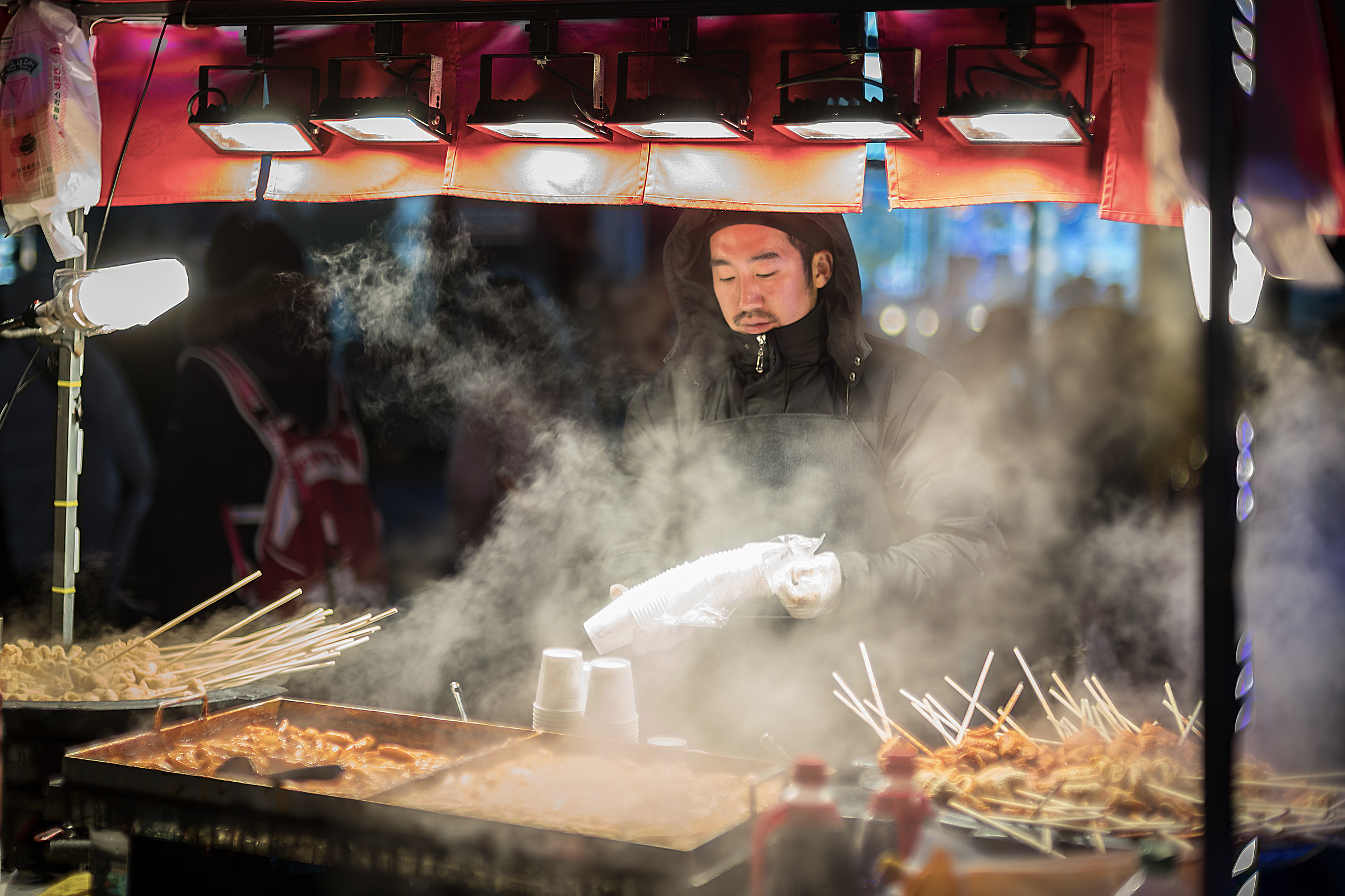 Another street food in a frozen day in Seoul