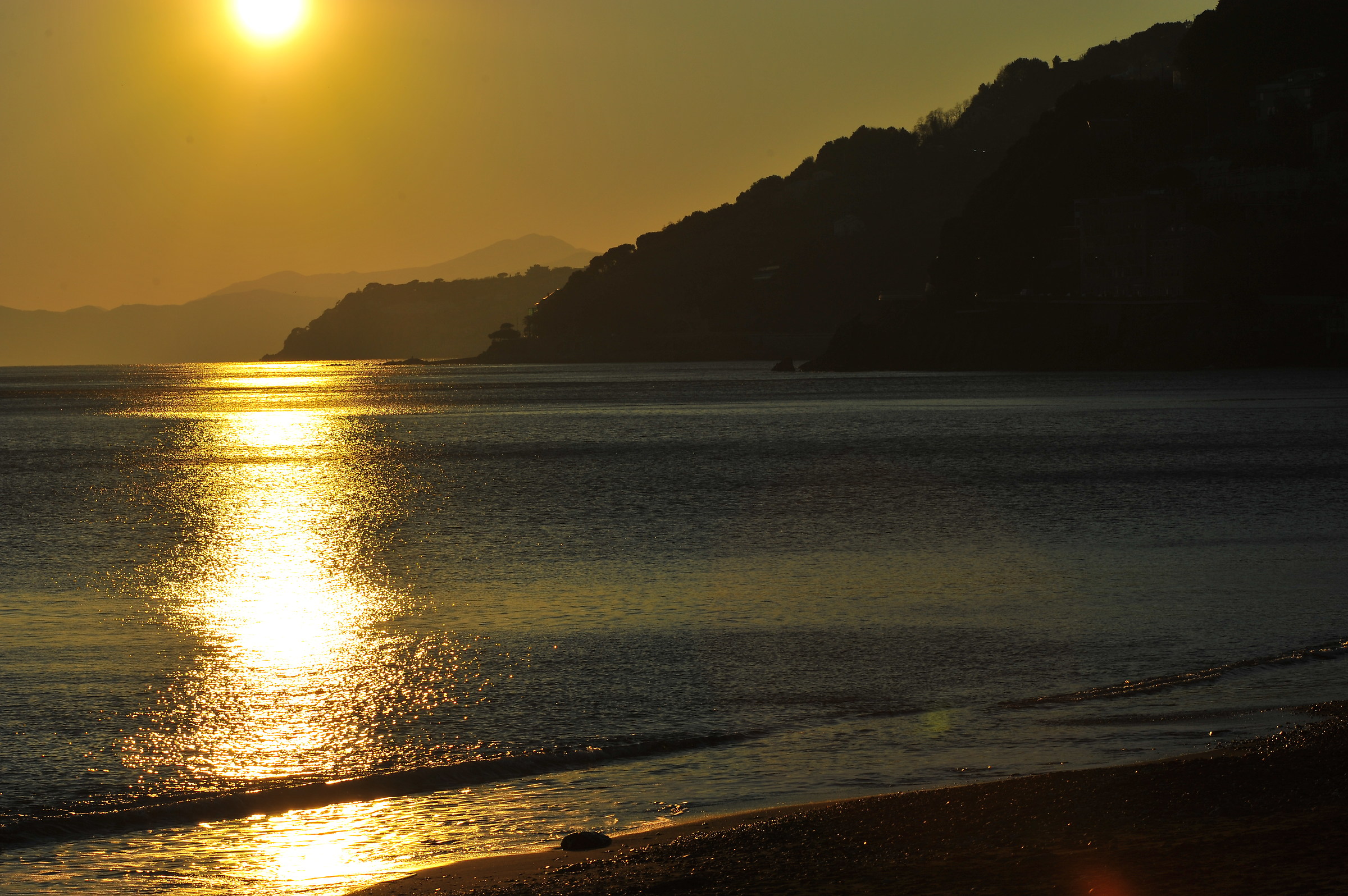 d'inverno, un tramonto...