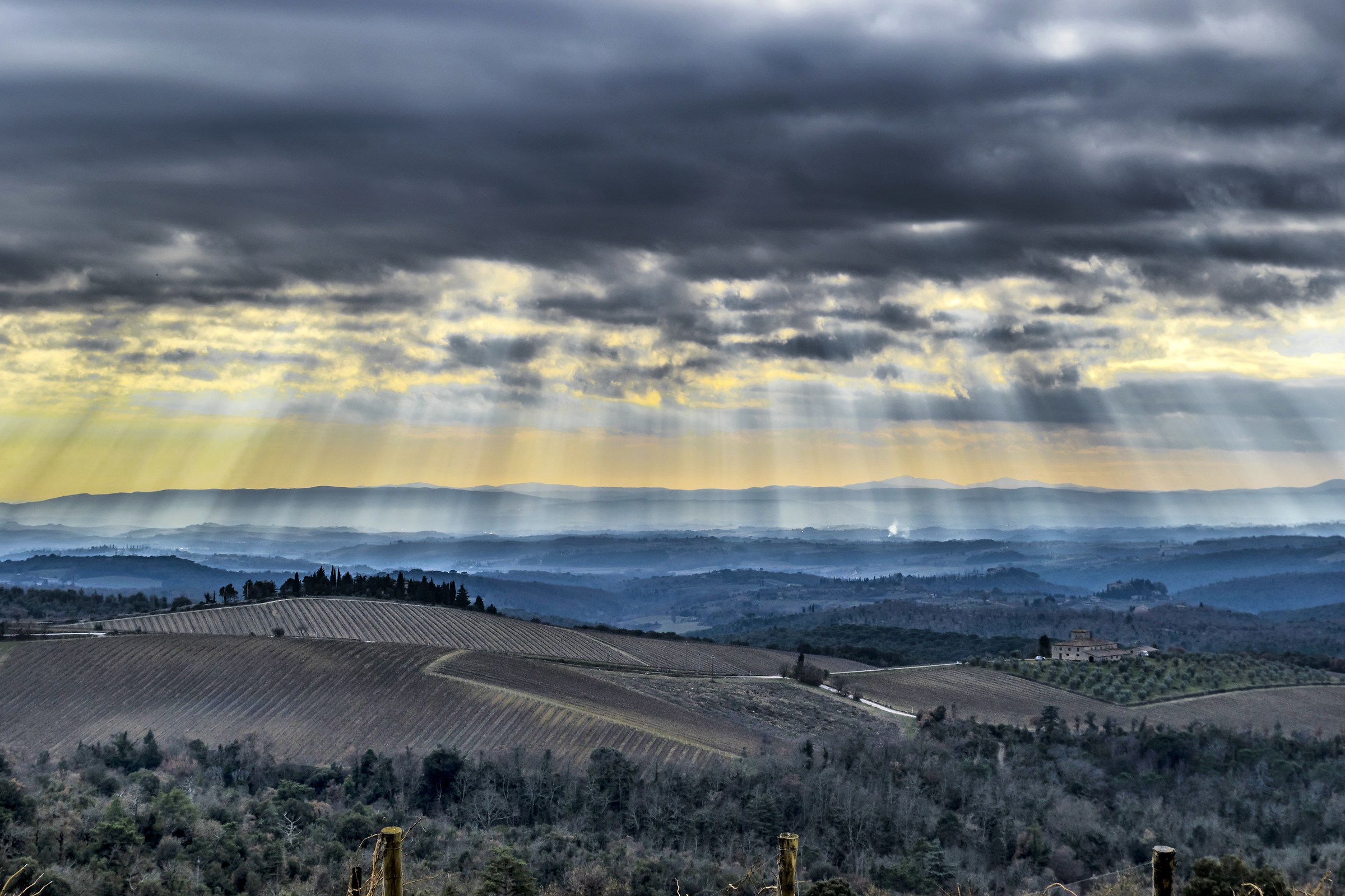 Tramonto sulla Valle del Chianti