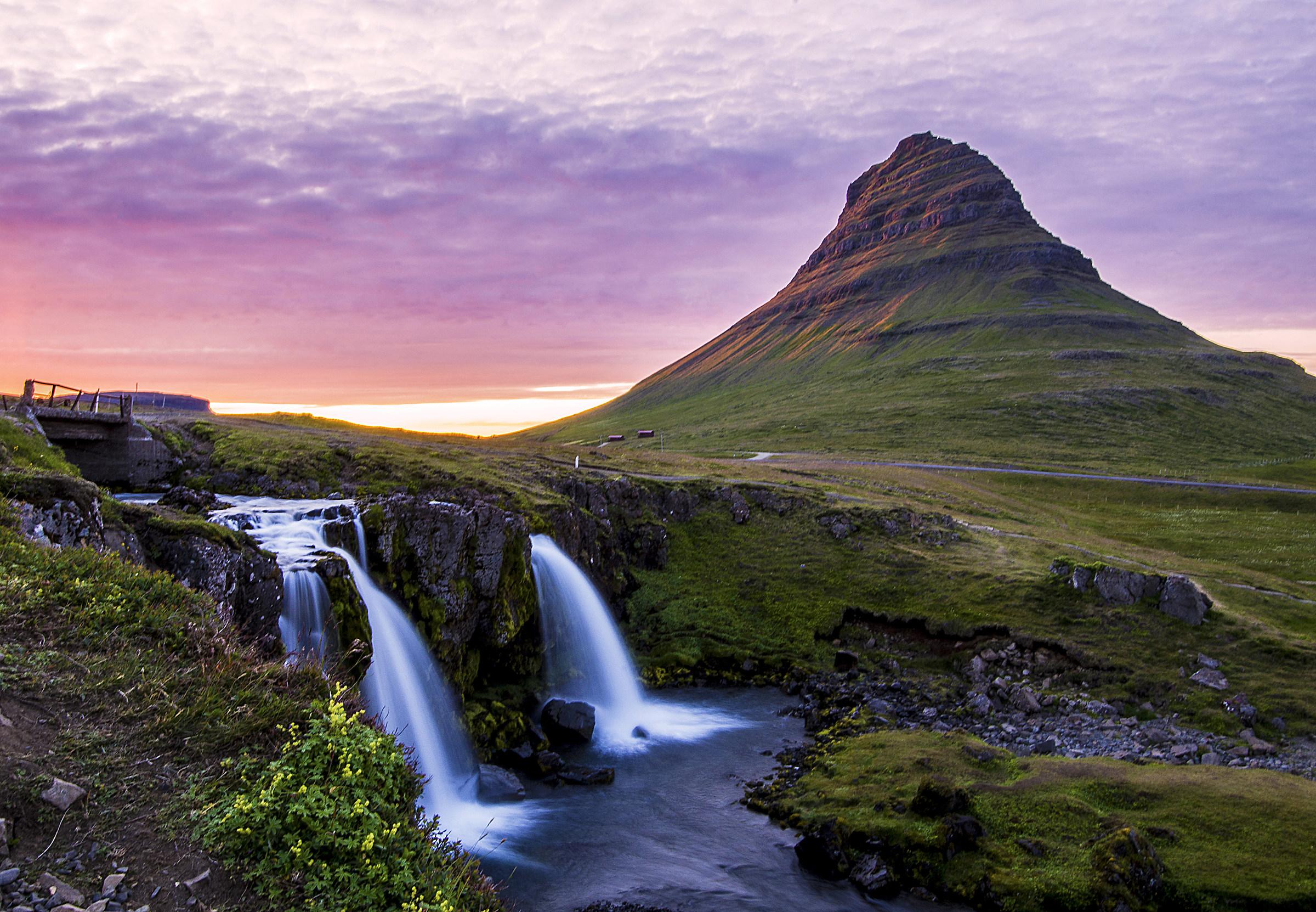 Kirkjufell at sunset.