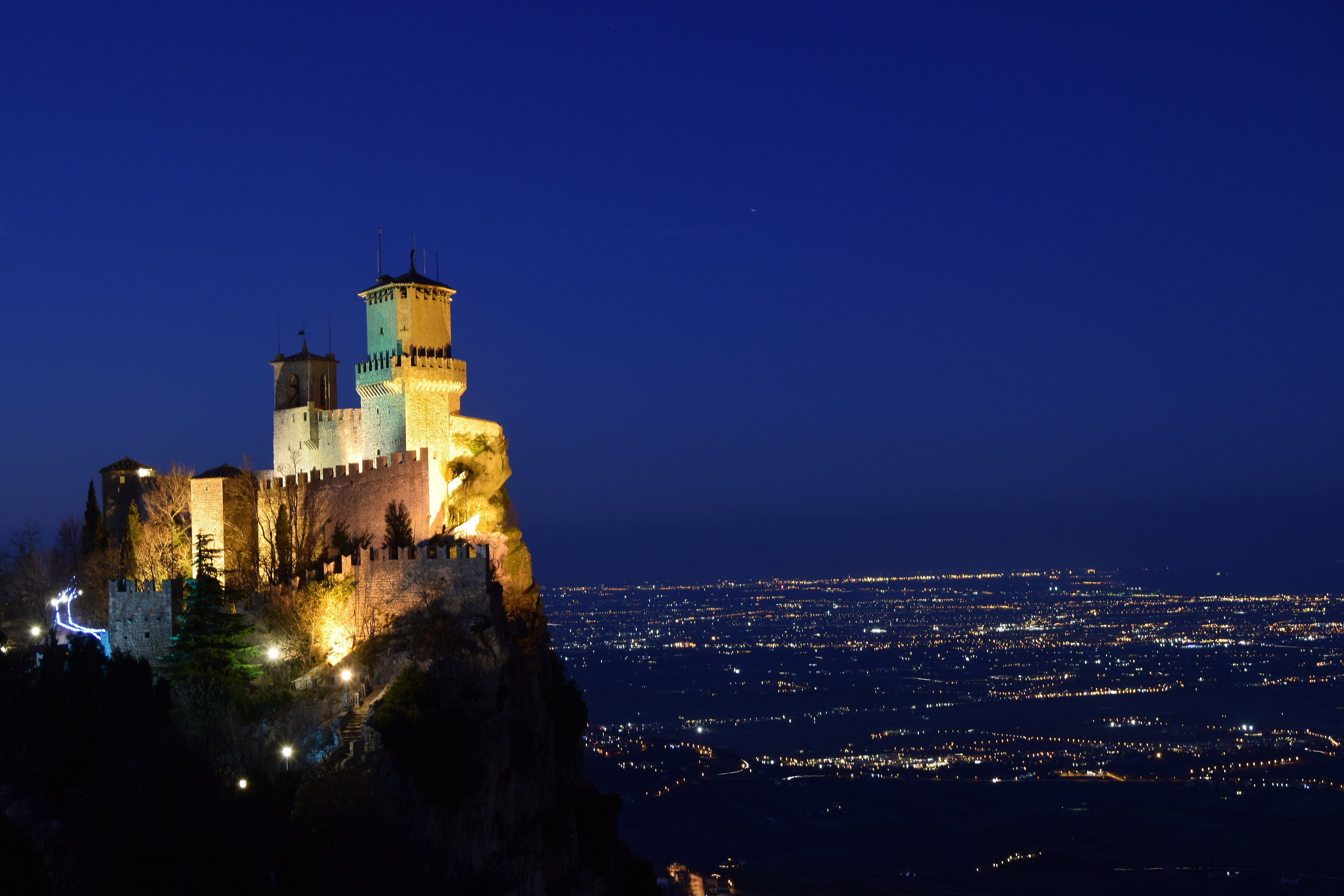 Monte Titano by night