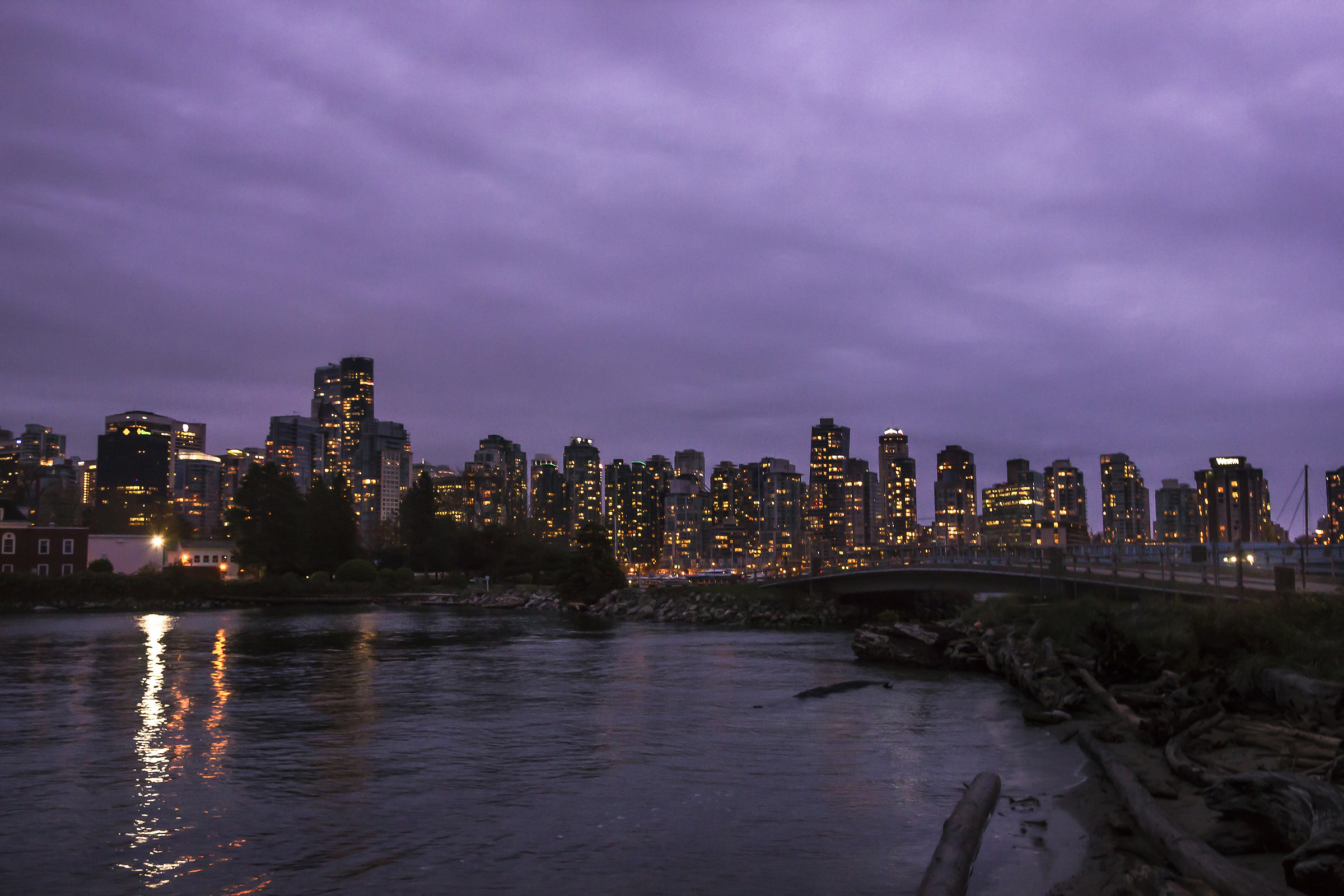 Downtown Vancouver by night