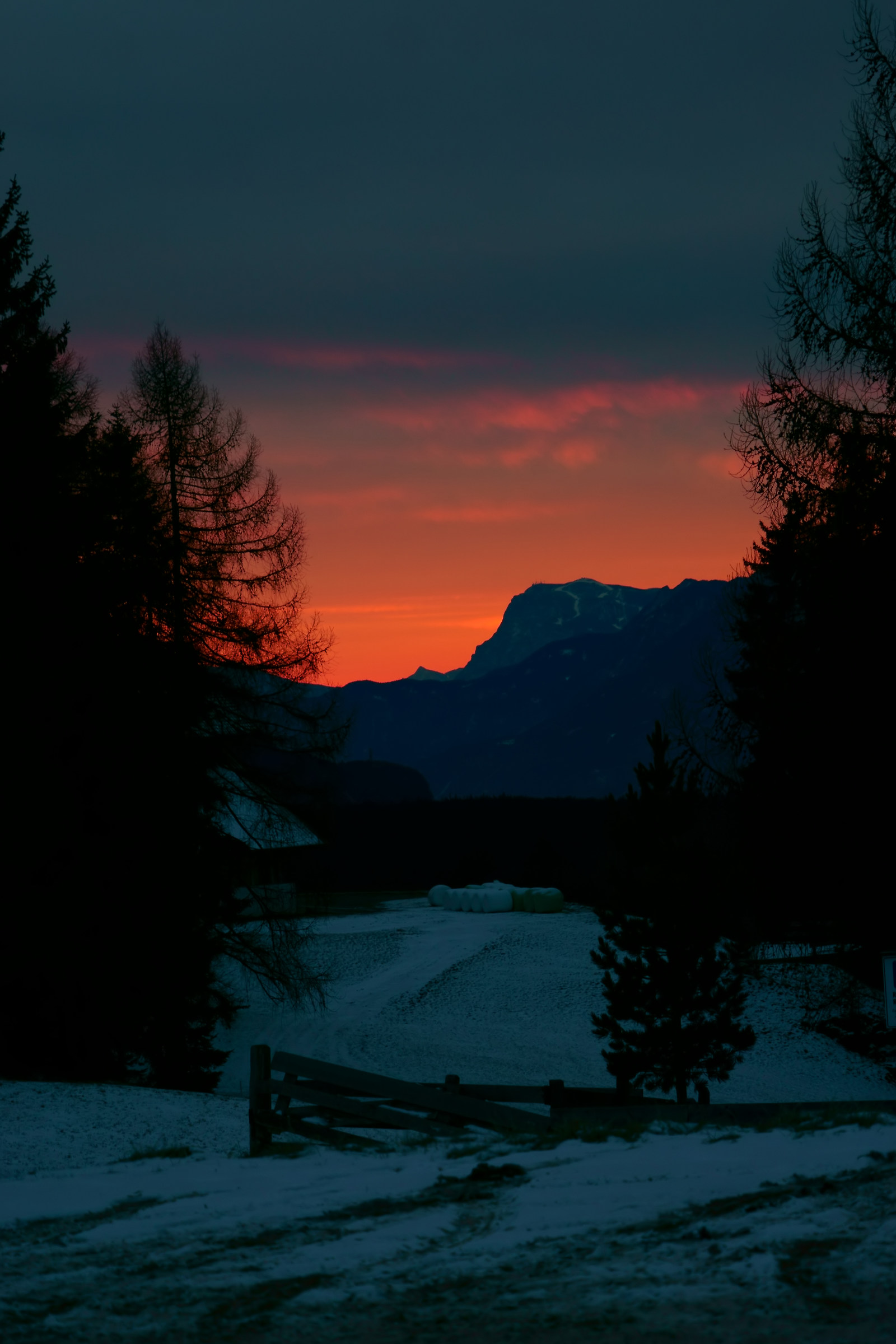 Sunset on Klobenstein from Rittner Horn - Renon (Bz)