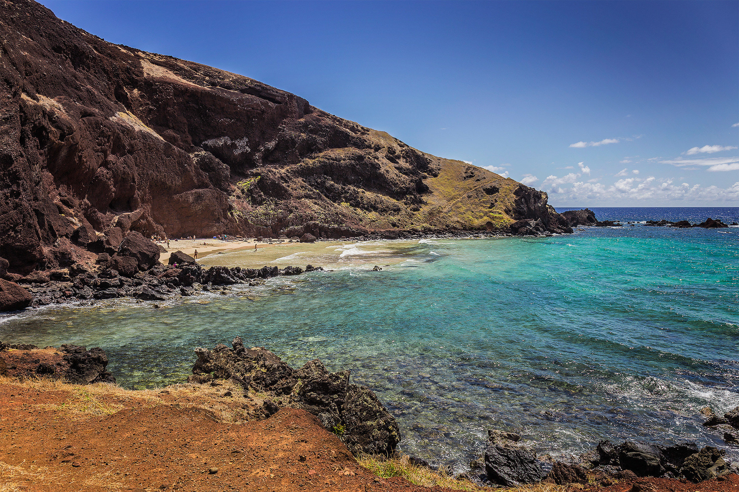 La spiaggia dell'isola di Pasqua